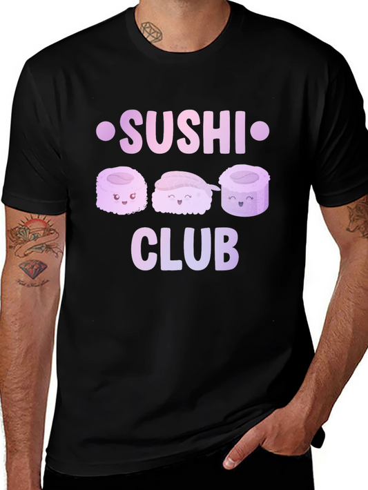 Sushi Club Graphic T-Shirt - Kawaii Food Tee