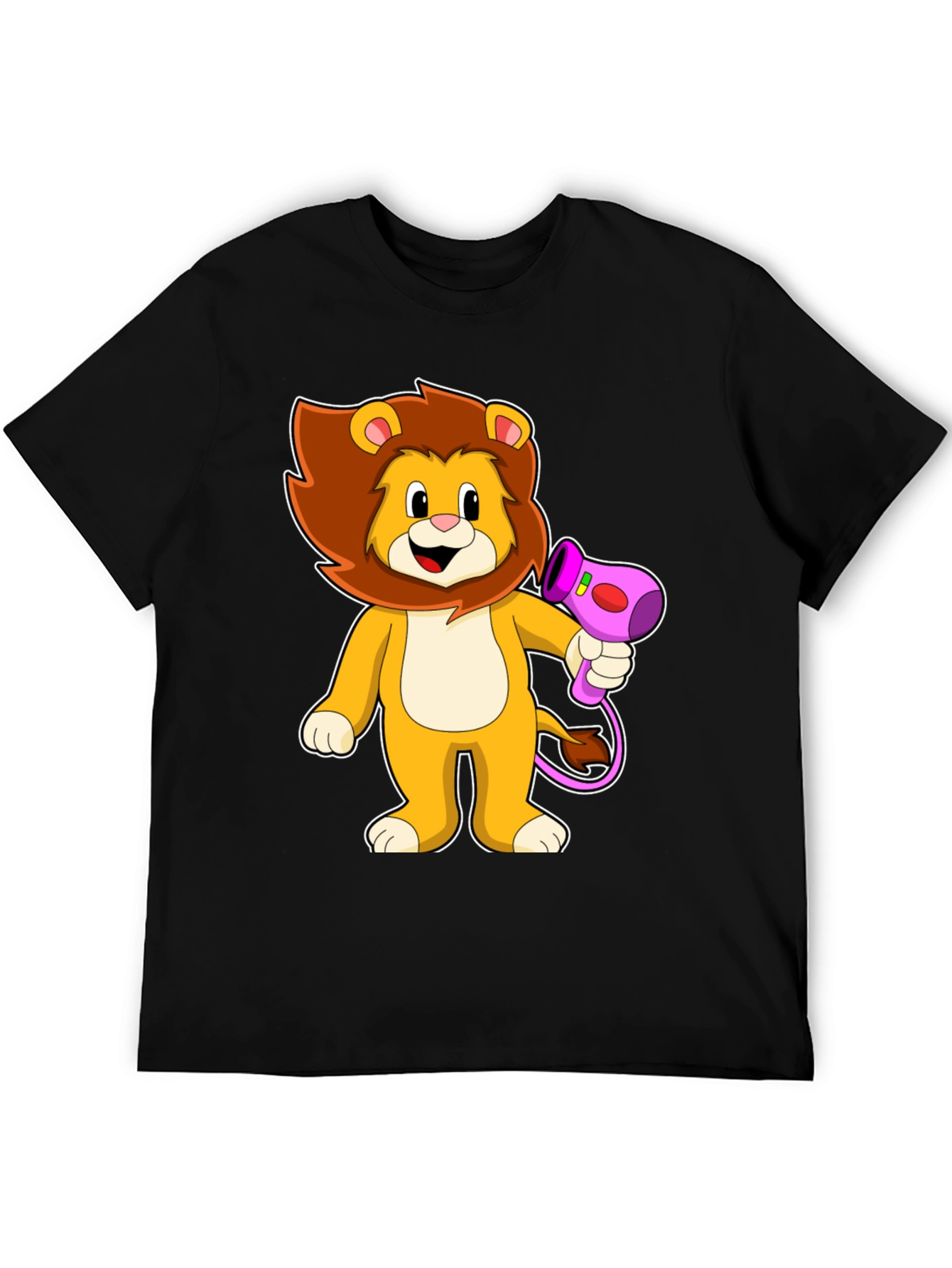 Lion Hair Dryer Graphic Tee