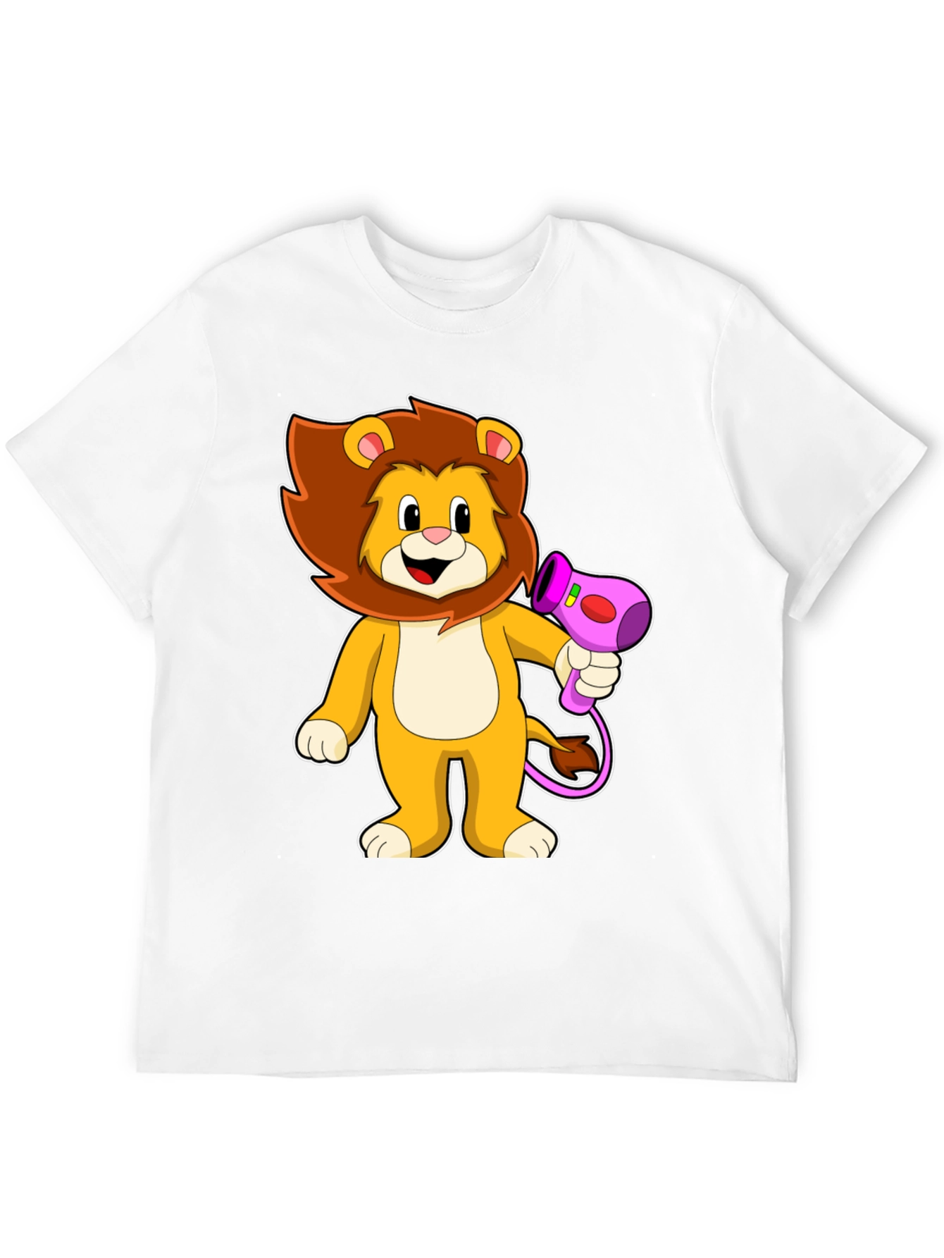 Lion Hair Dryer Graphic Tee