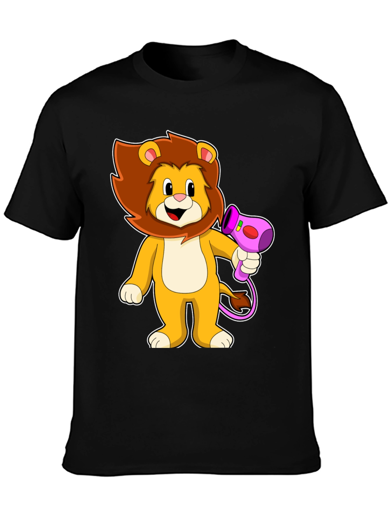 Lion Hair Dryer Graphic Tee