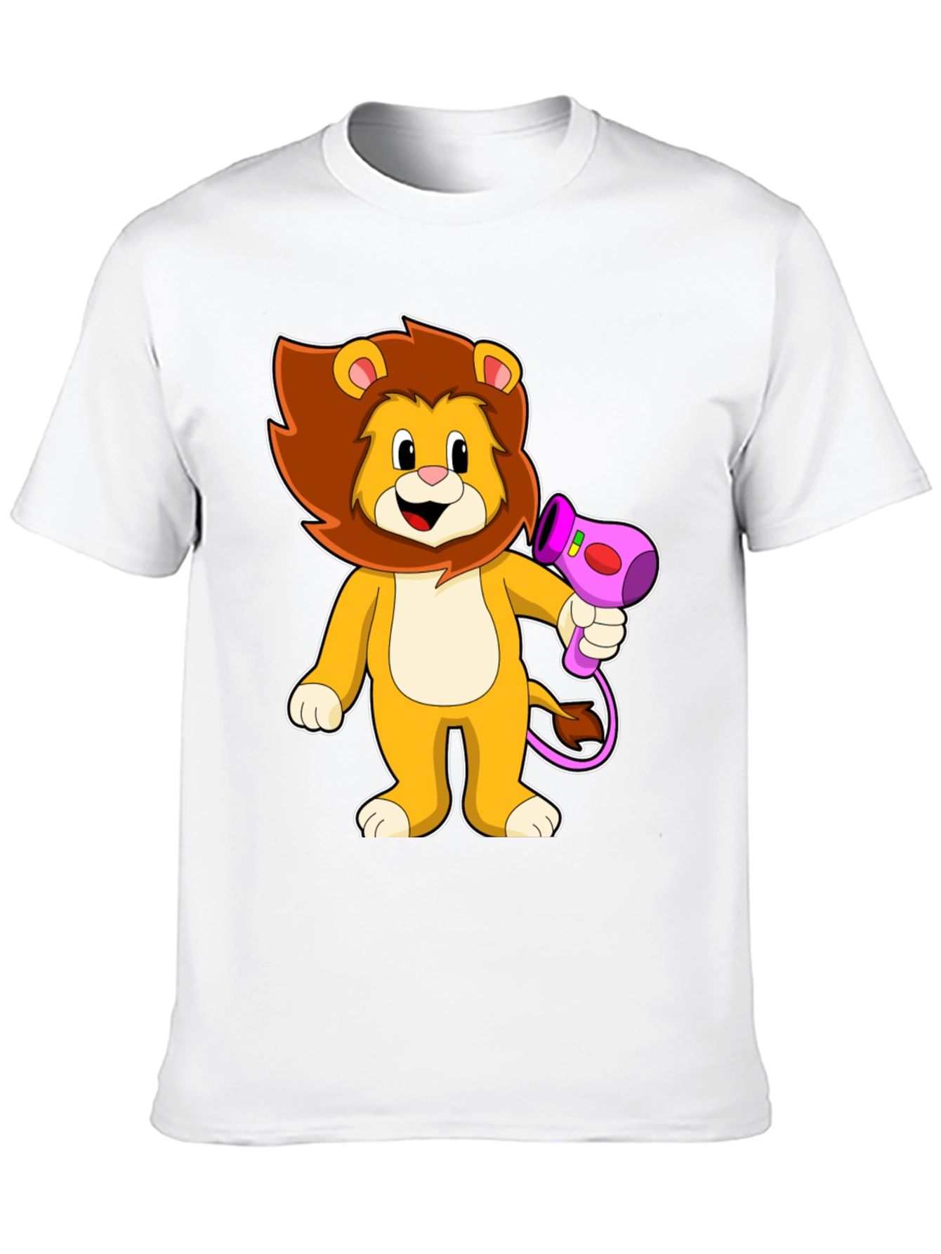 Lion Hair Dryer Graphic Tee