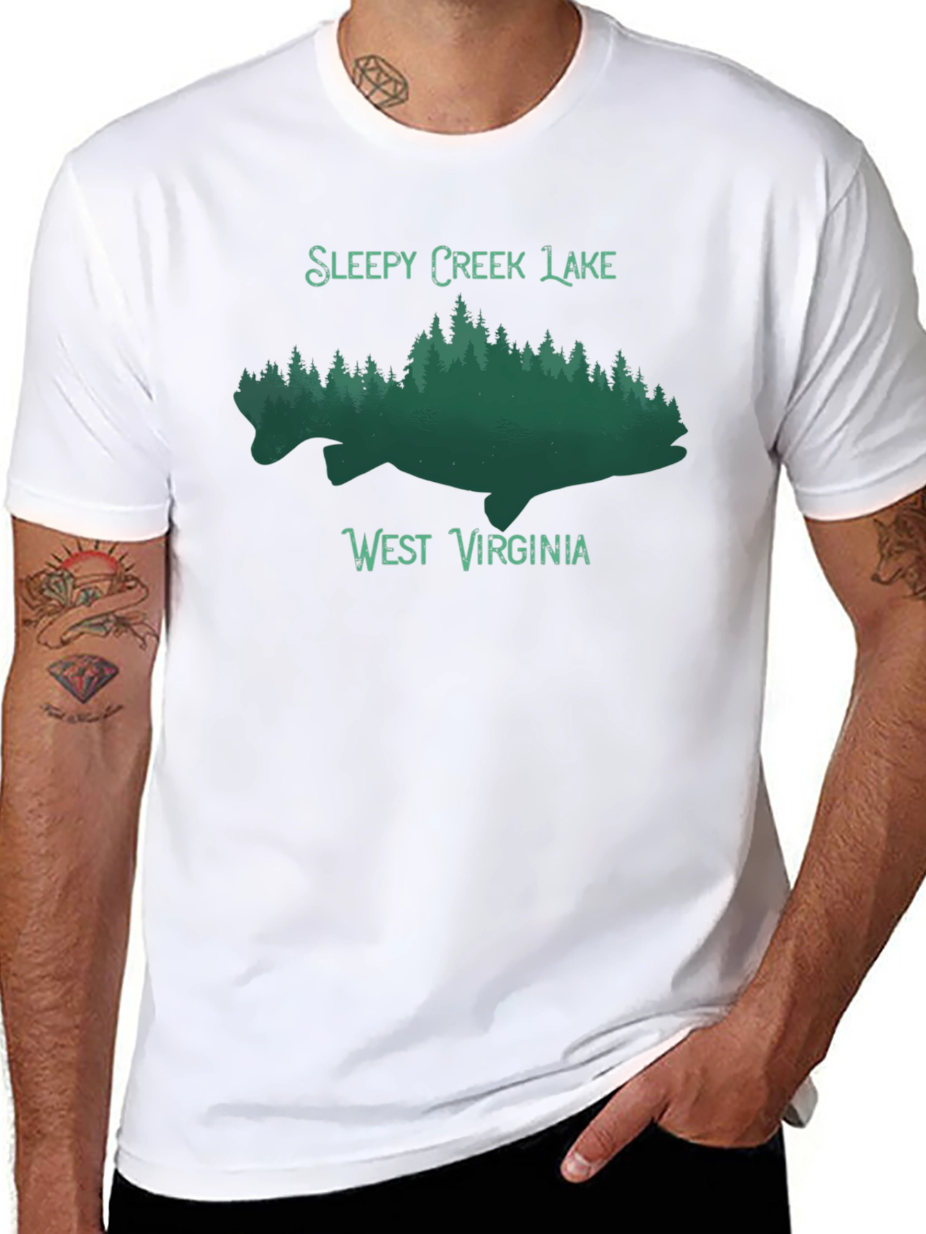 Sleepy Creek Lake West Virginia Black Tee