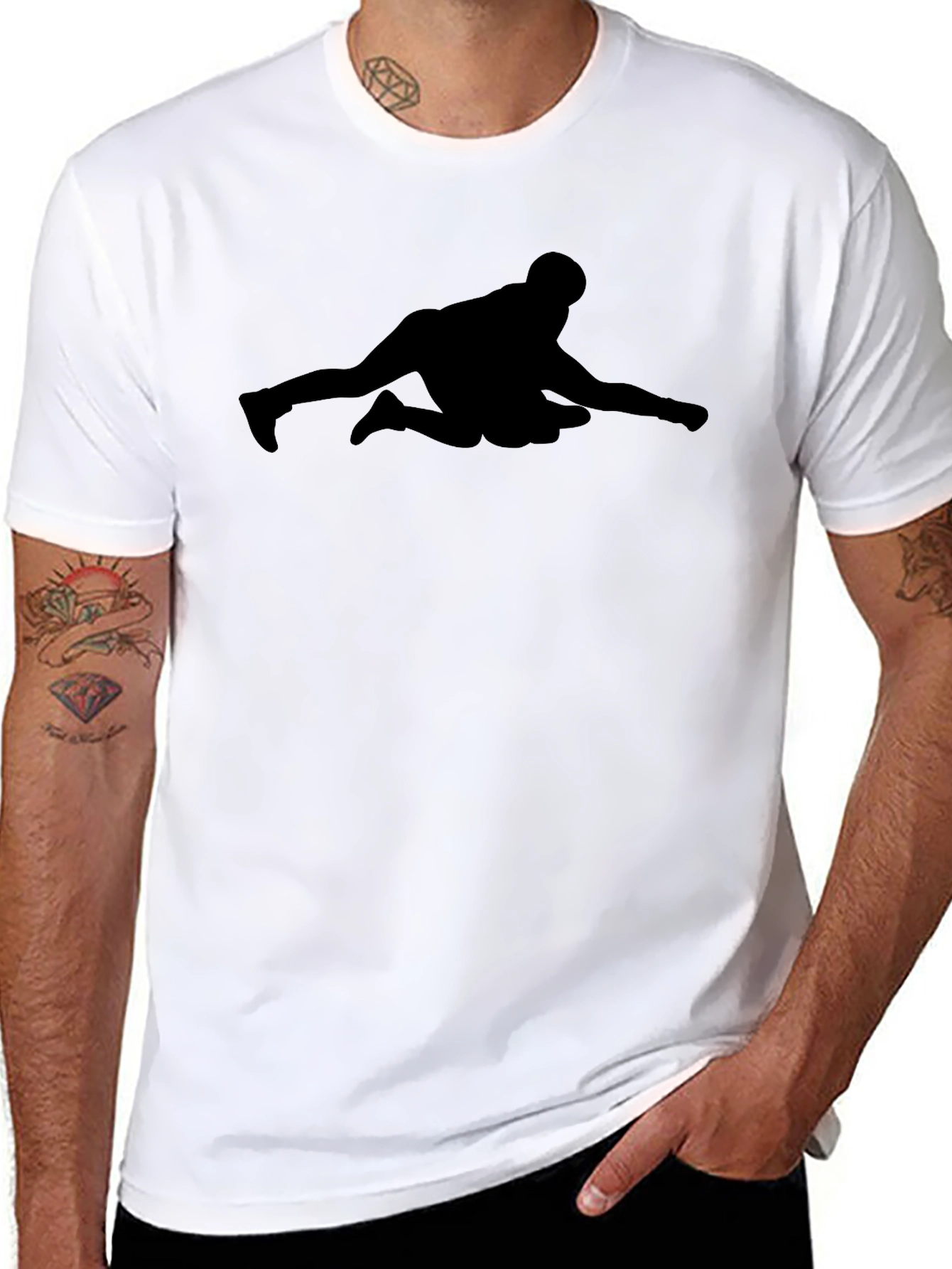 Curling Silhouette Black T-Shirt