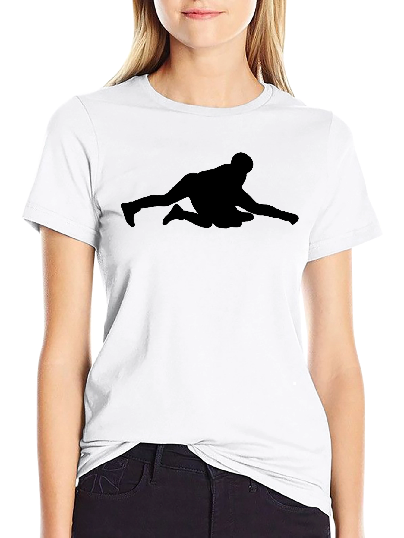 Curling Silhouette Black T-Shirt