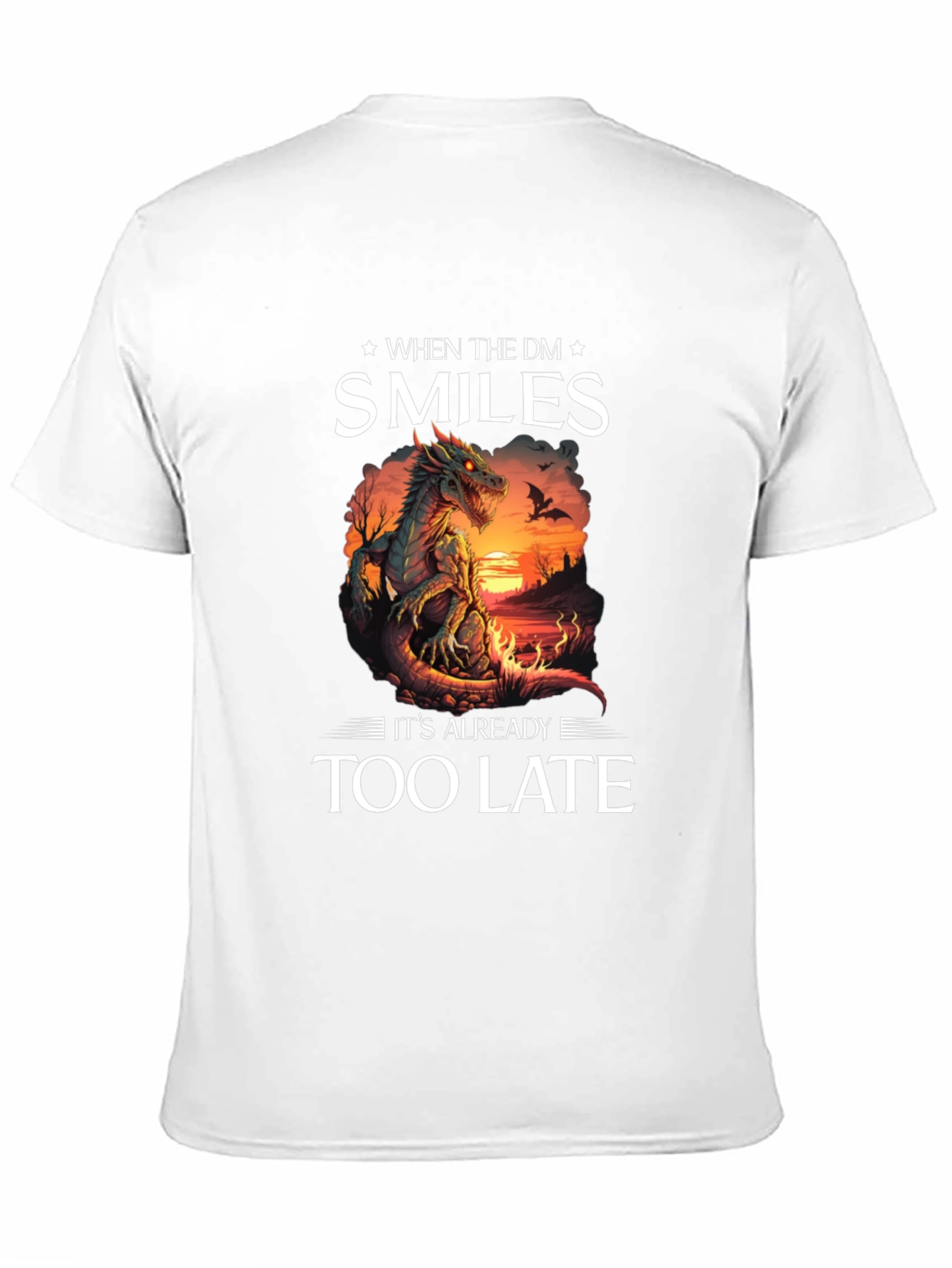 When the DM Smiles T-Shirt Dragon Graphic
