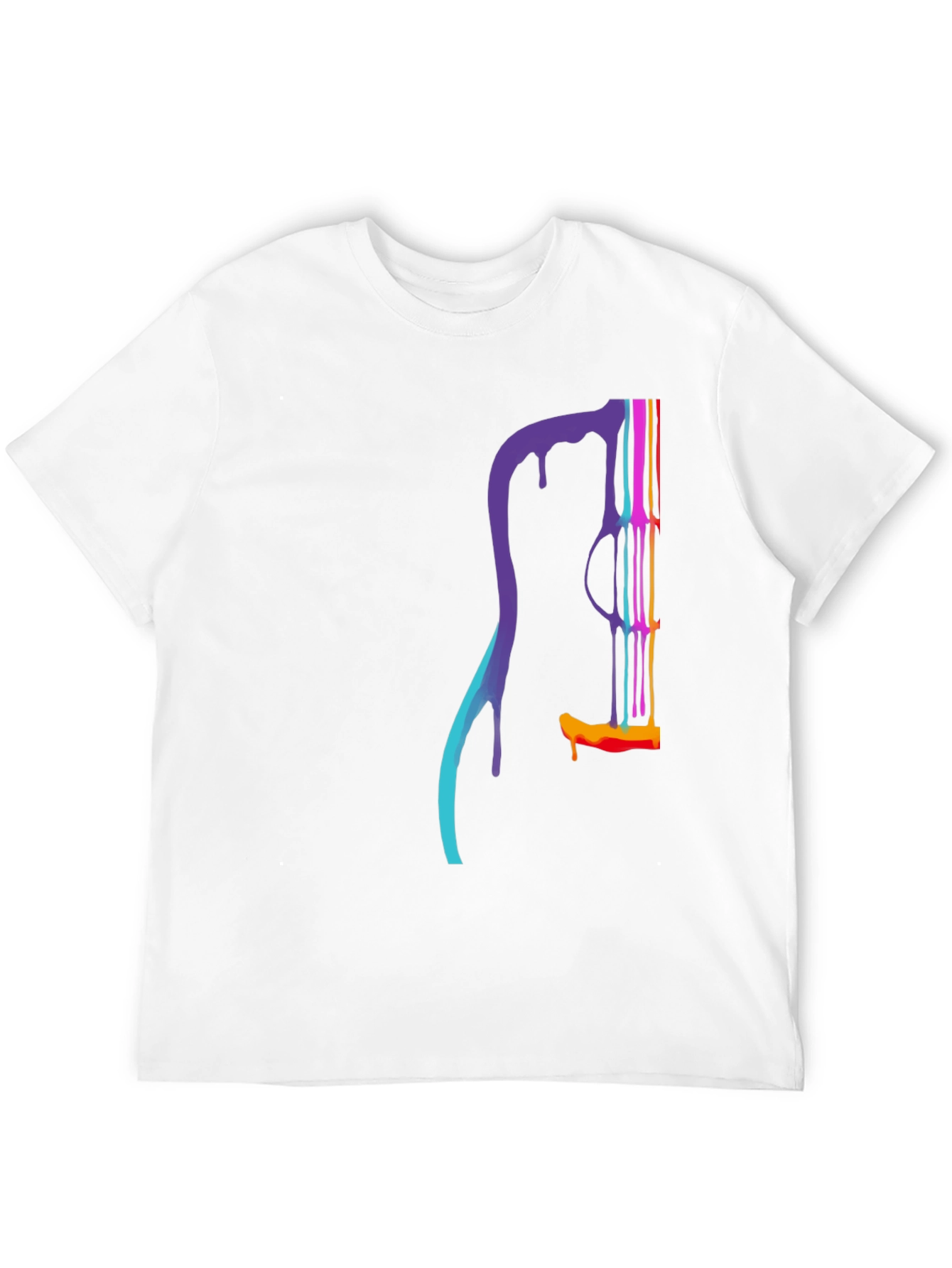 Dripping Guitar Graphic Tee - Mens Black T-Shirt