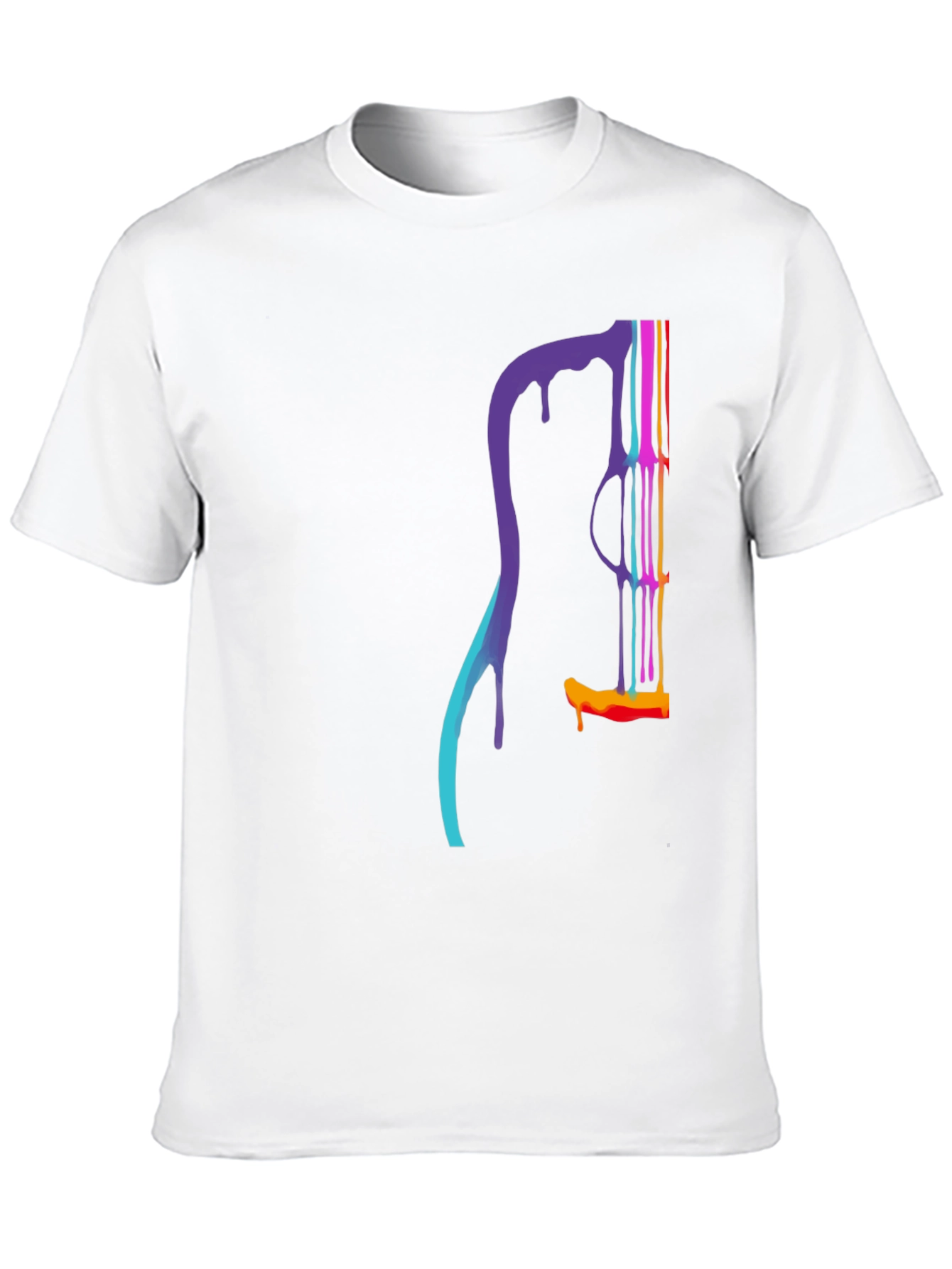 Dripping Guitar Graphic Tee - Mens Black T-Shirt