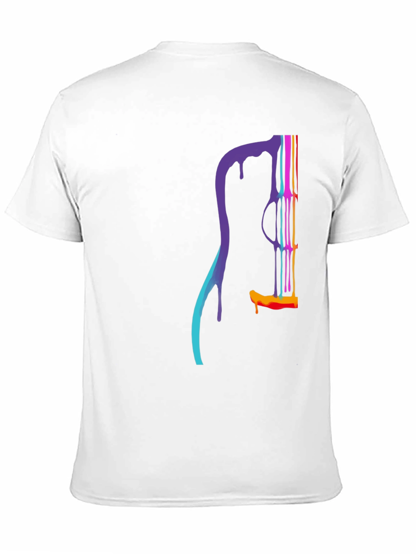 Dripping Guitar Graphic Tee - Mens Black T-Shirt