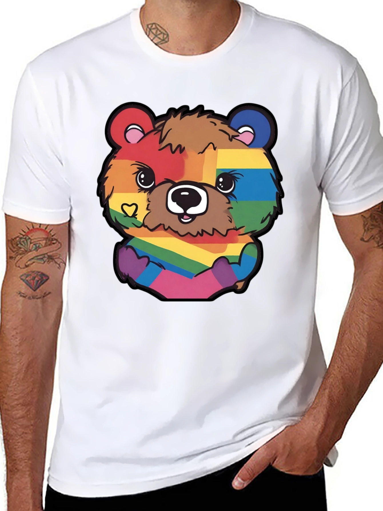Rainbow Bear Graphic T-Shirt Pride