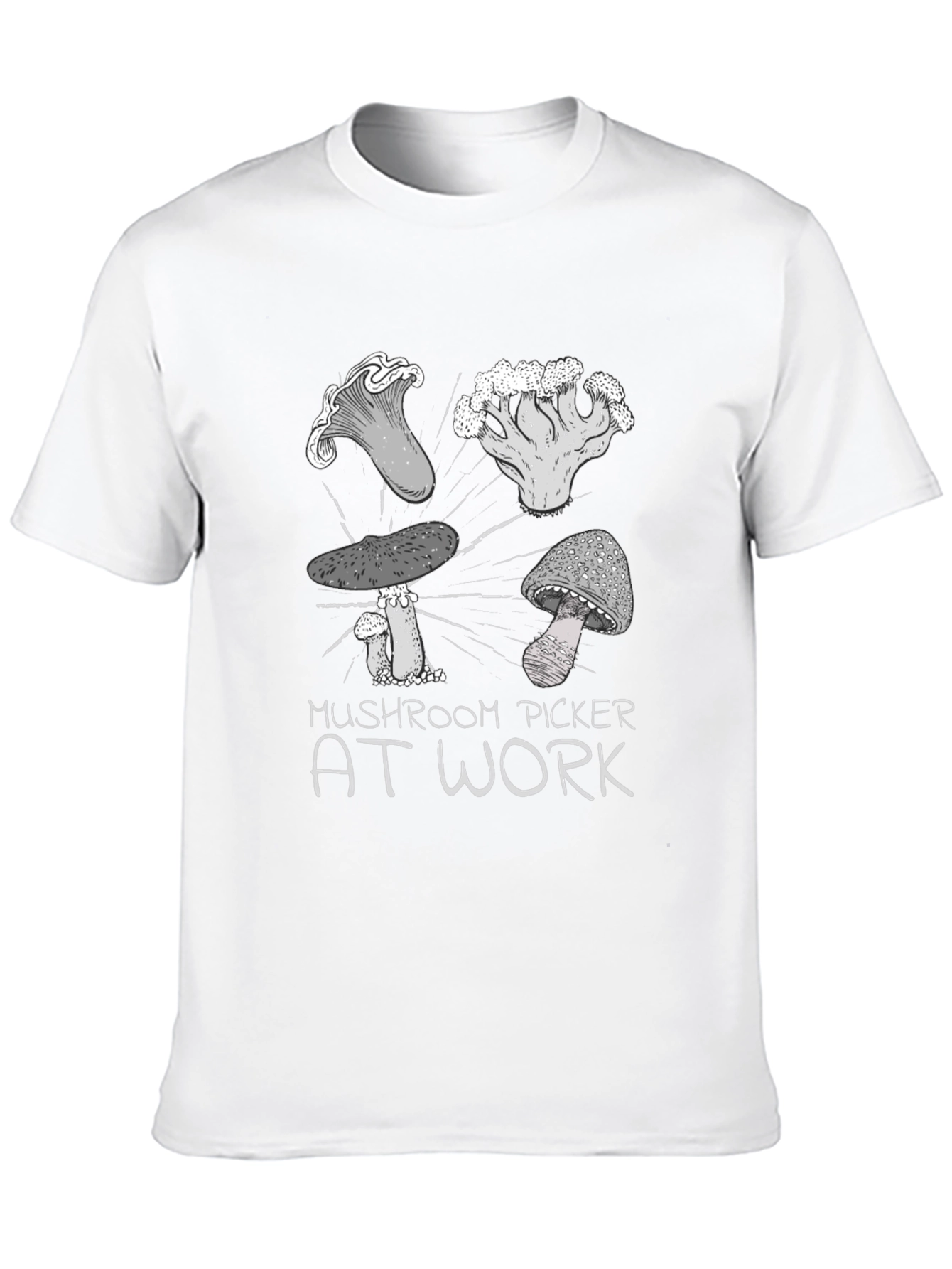 Mushroom Picker At Work Graphic Tee