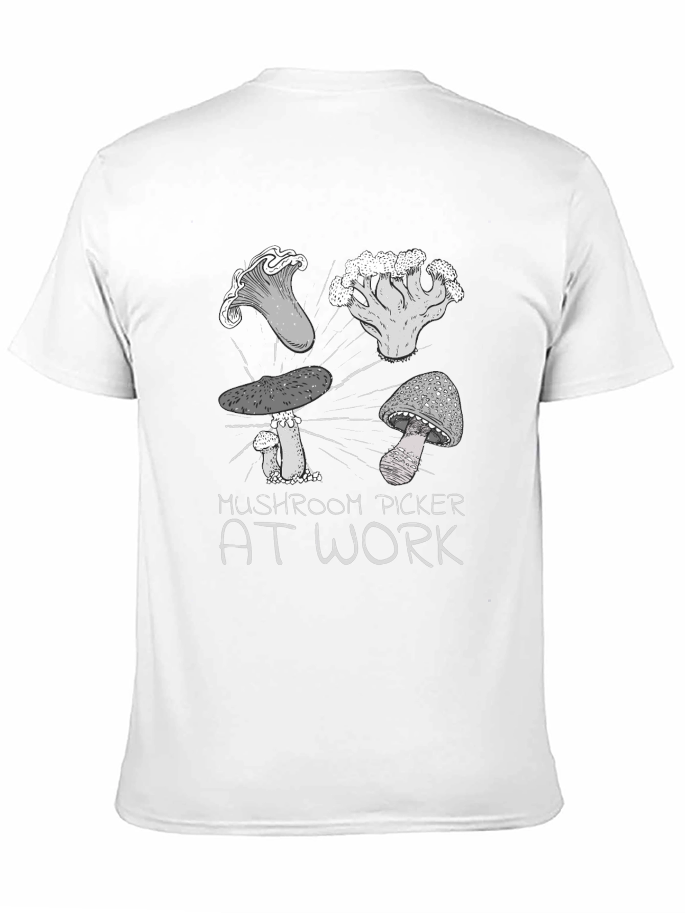 Mushroom Picker At Work Graphic Tee