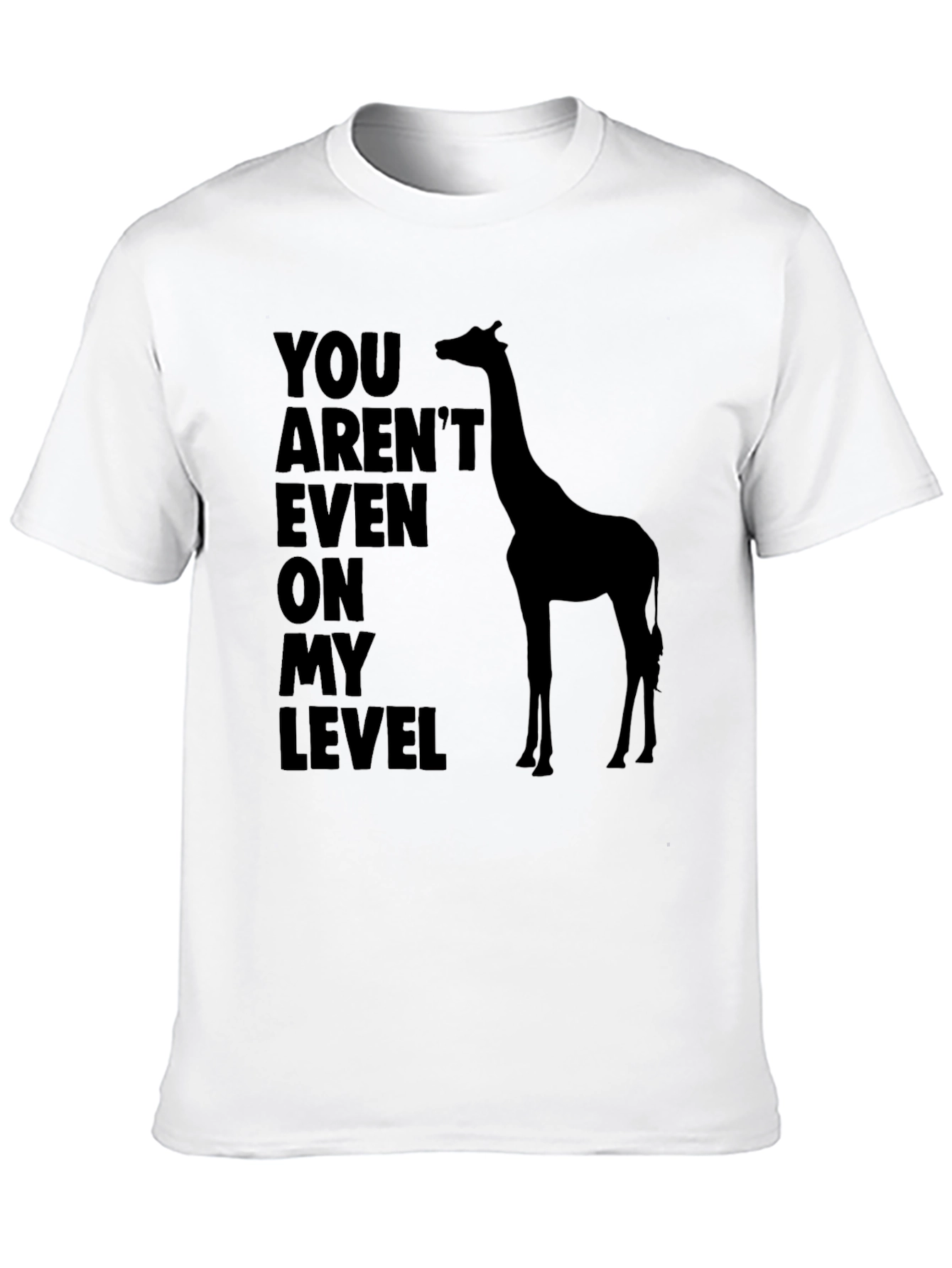 Giraffe Level T-Shirt - Mens Funny Graphic Tee