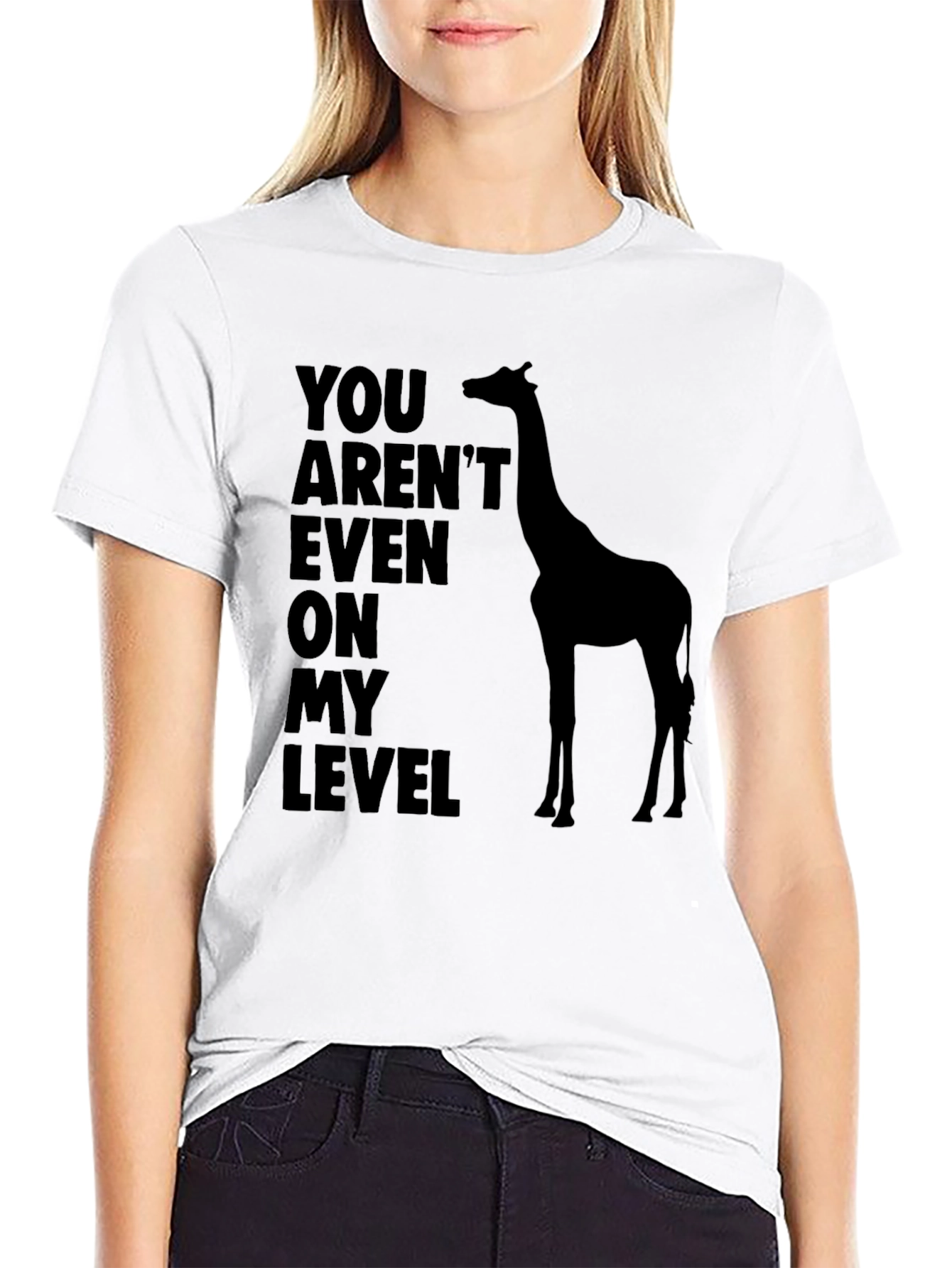 Giraffe Level T-Shirt - Mens Funny Graphic Tee