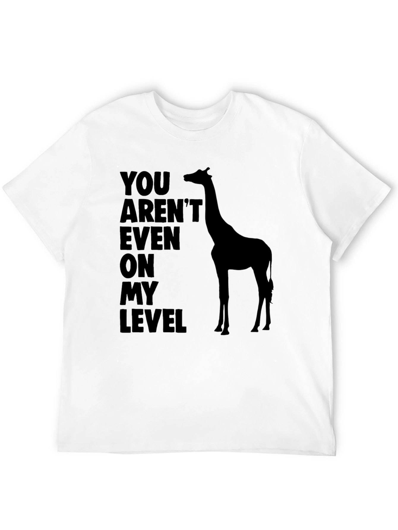 Giraffe Level T-Shirt - Mens Funny Graphic Tee