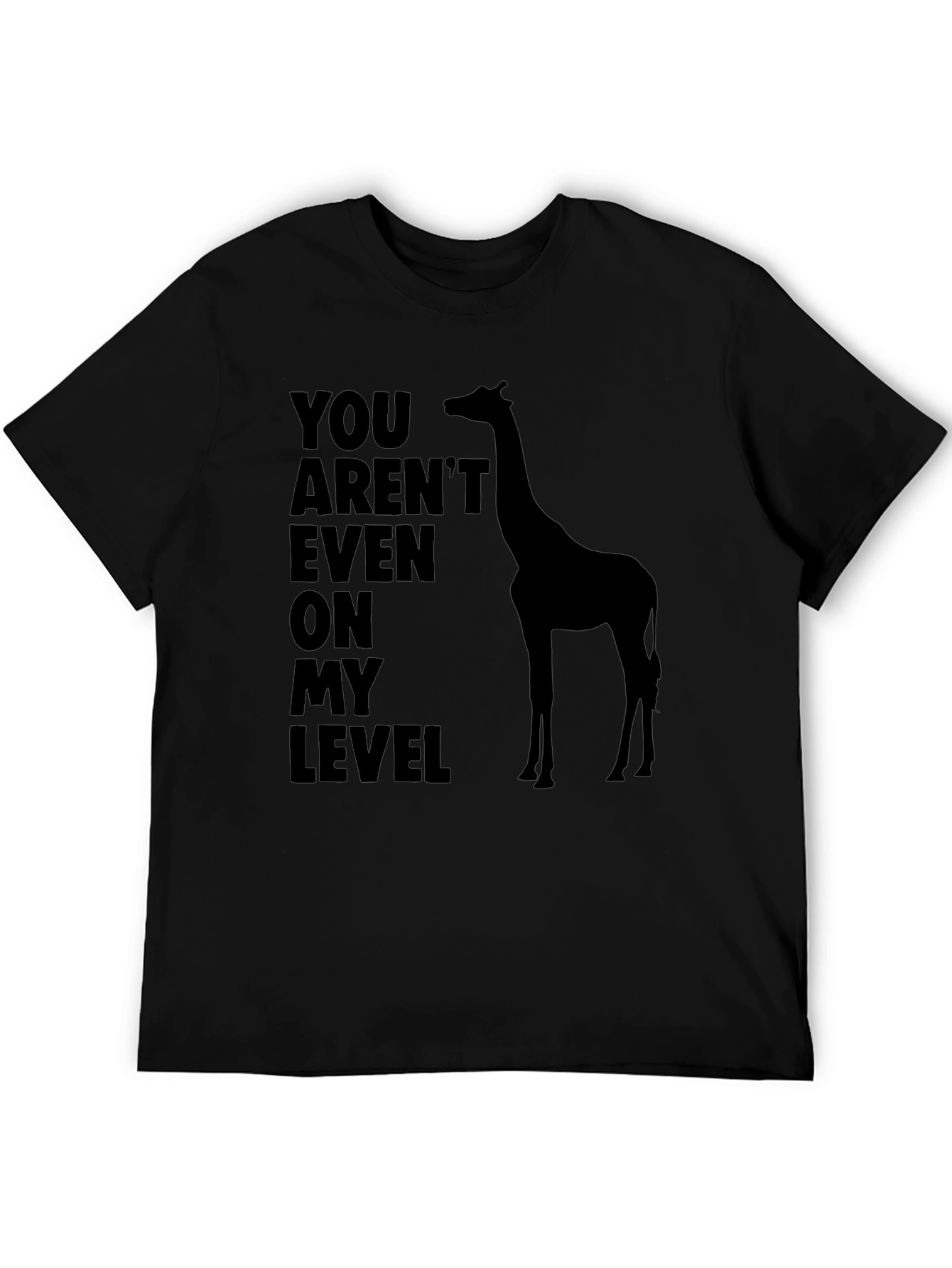 Giraffe Level T-Shirt - Mens Funny Graphic Tee