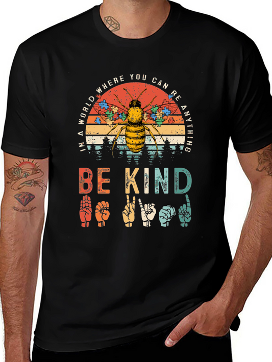 Be Kind T-Shirt - Autism Awareness Bee Design