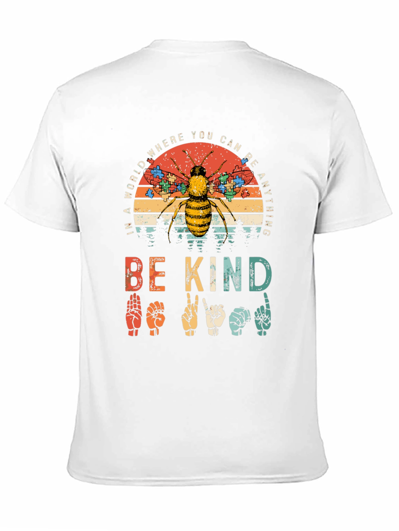 Be Kind T-Shirt - Autism Awareness Bee Design