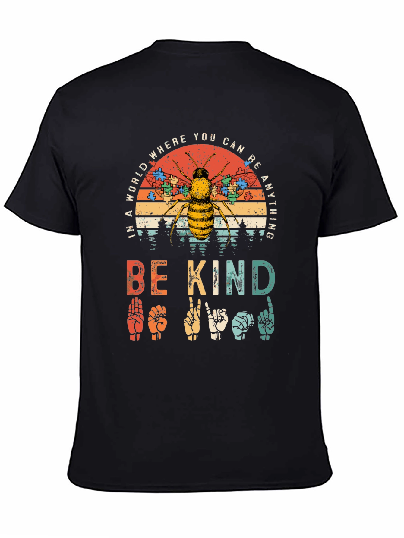 Be Kind T-Shirt - Autism Awareness Bee Design