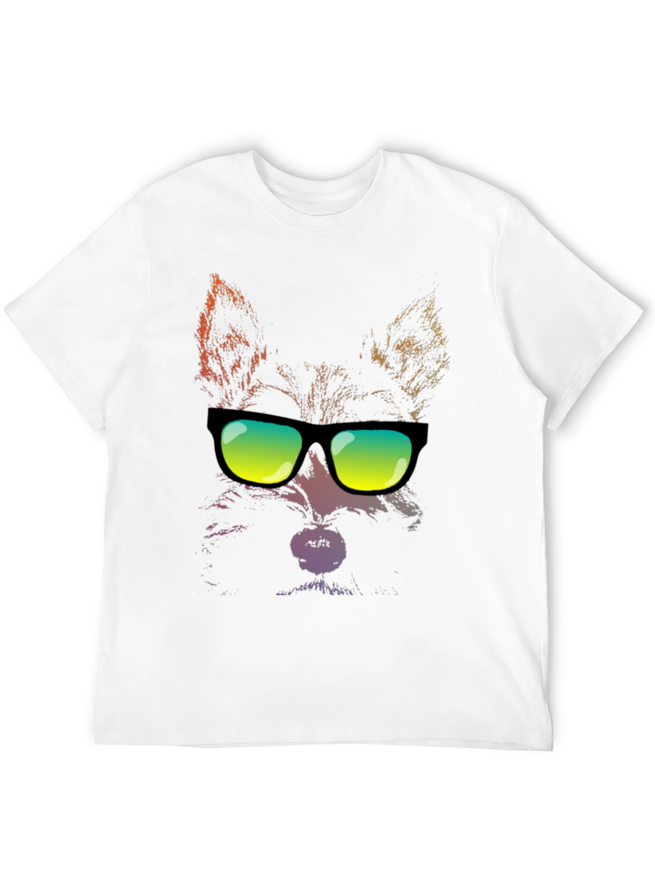 Cool Cat Sunglasses Graphic T-Shirt - Black