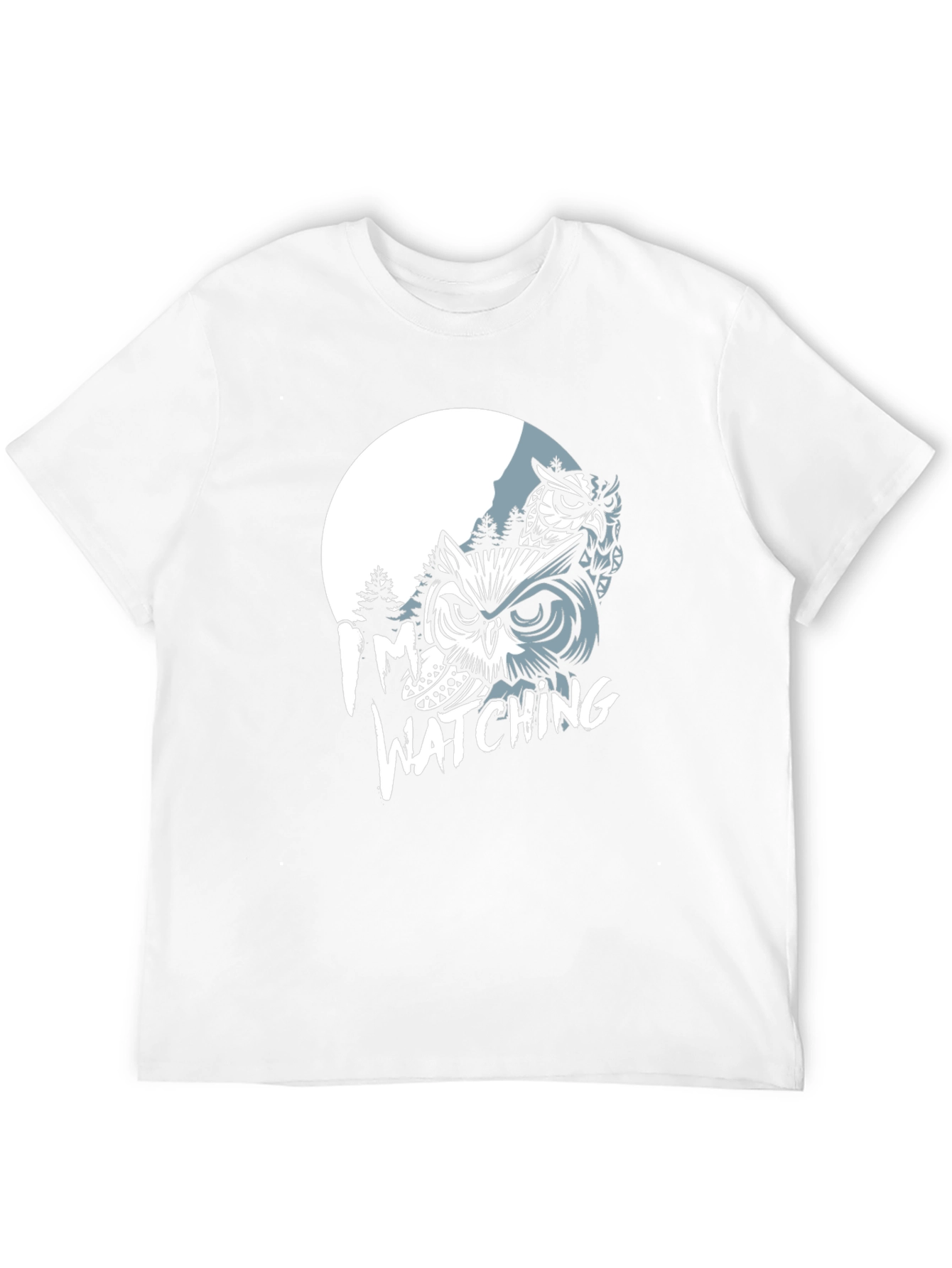 Owl Watching Graphic Print T-Shirt
