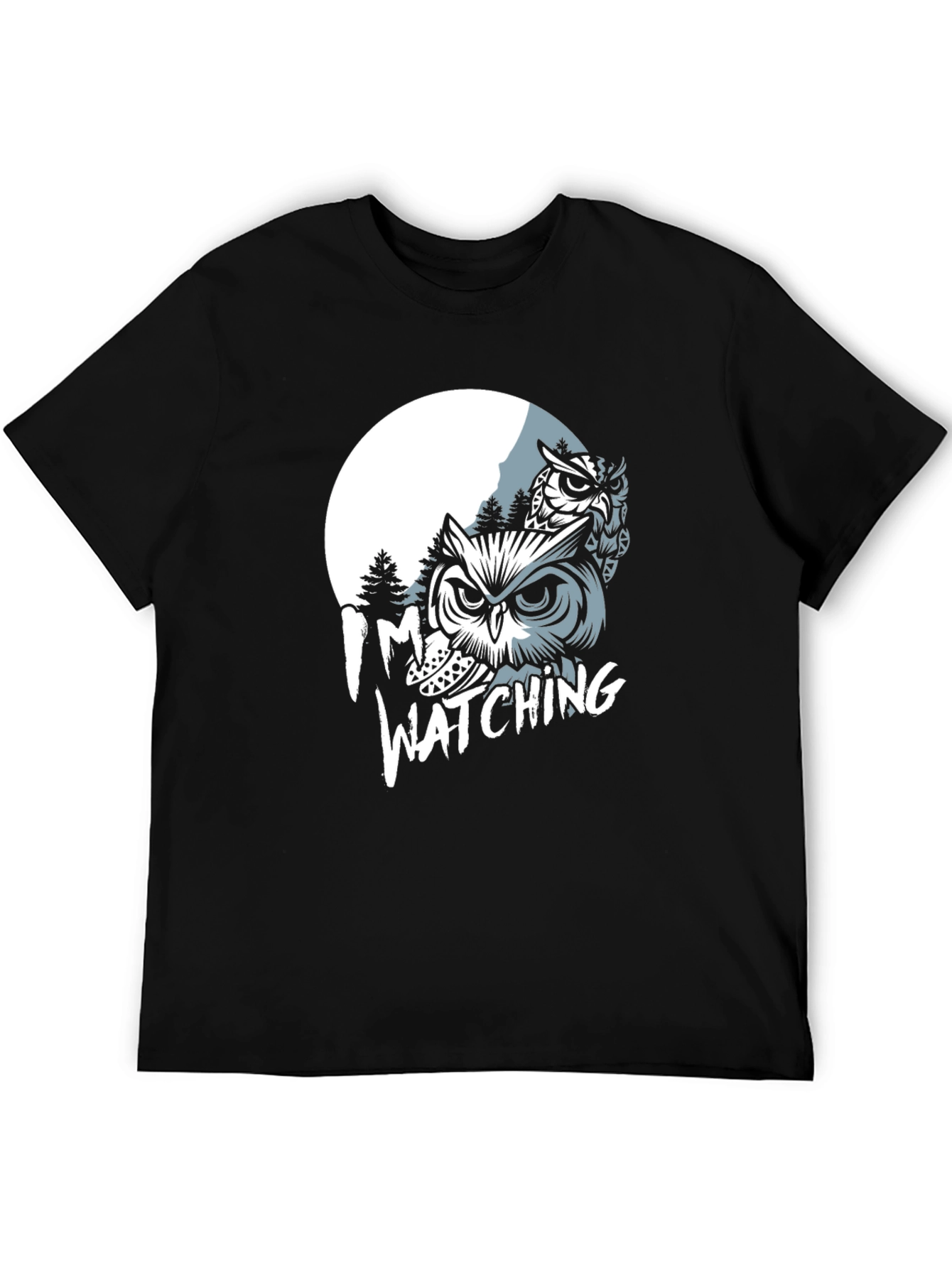 Owl Watching Graphic Print T-Shirt