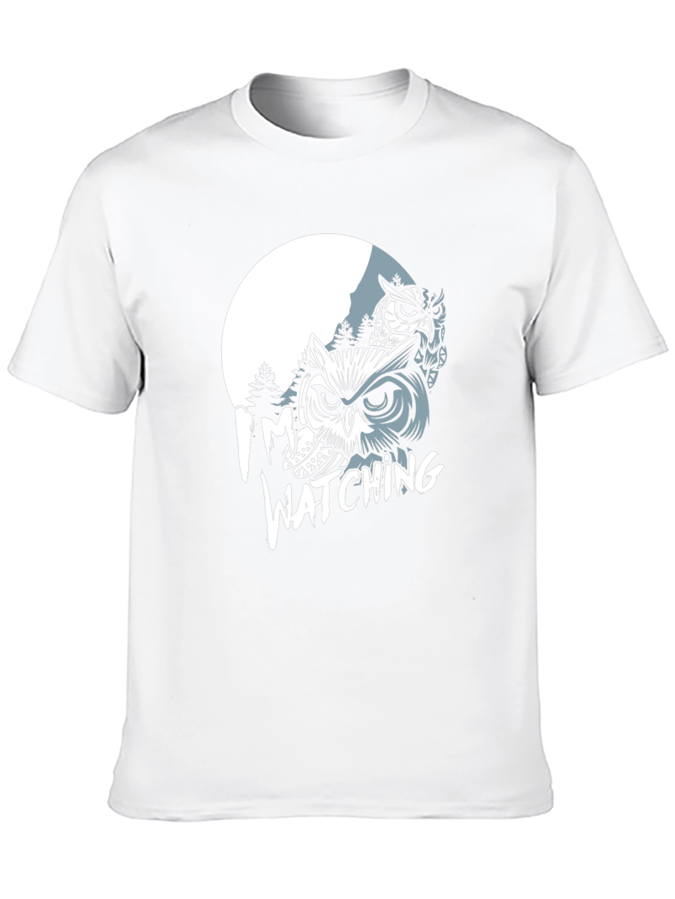 Owl Watching Graphic Print T-Shirt