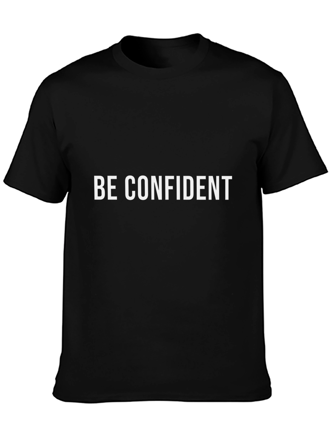 Be Confident Black T-Shirt - Motivational Style