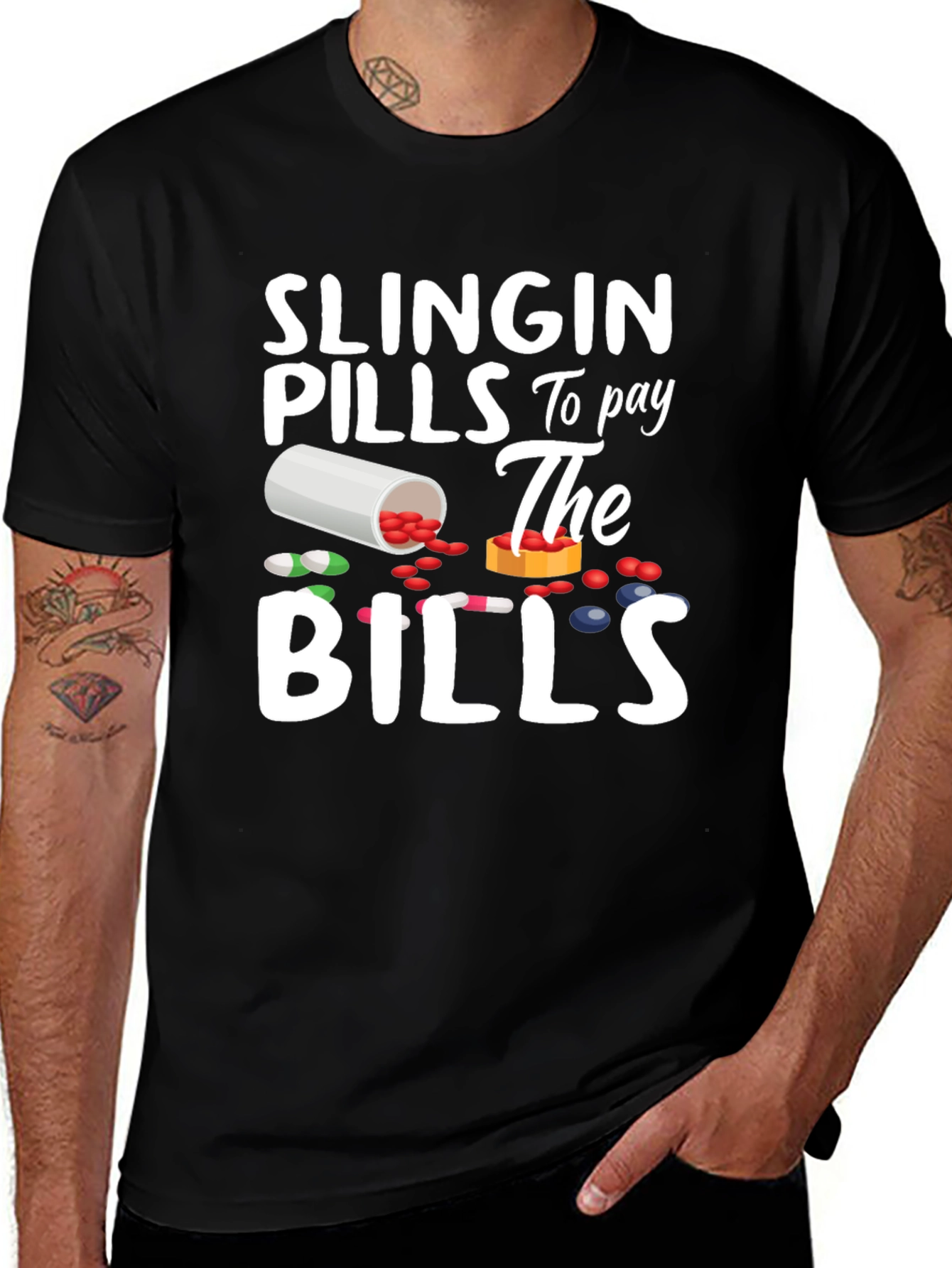 Slingin Pills T-Shirt - Funny Pharmacy Tee