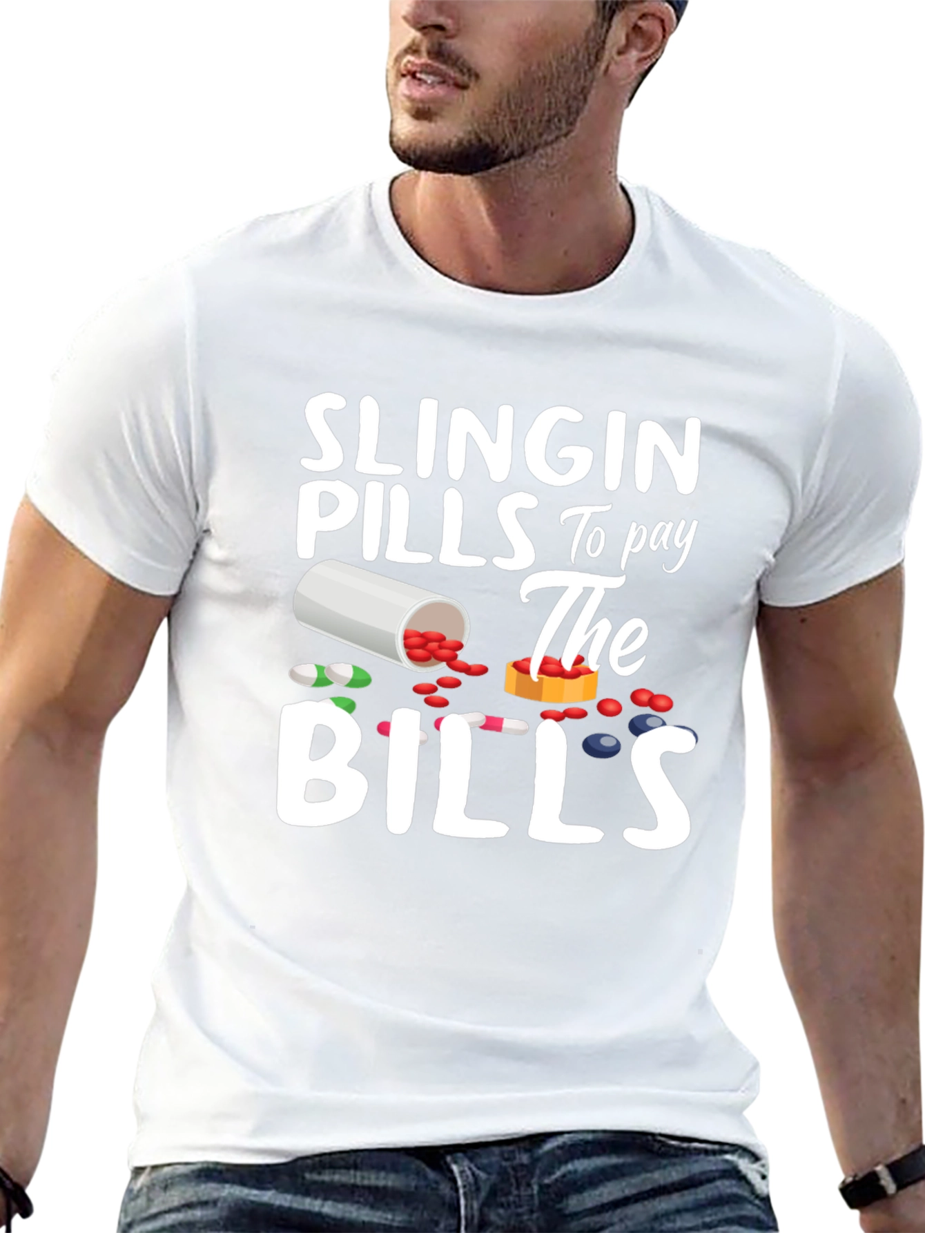 Slingin Pills T-Shirt - Funny Pharmacy Tee