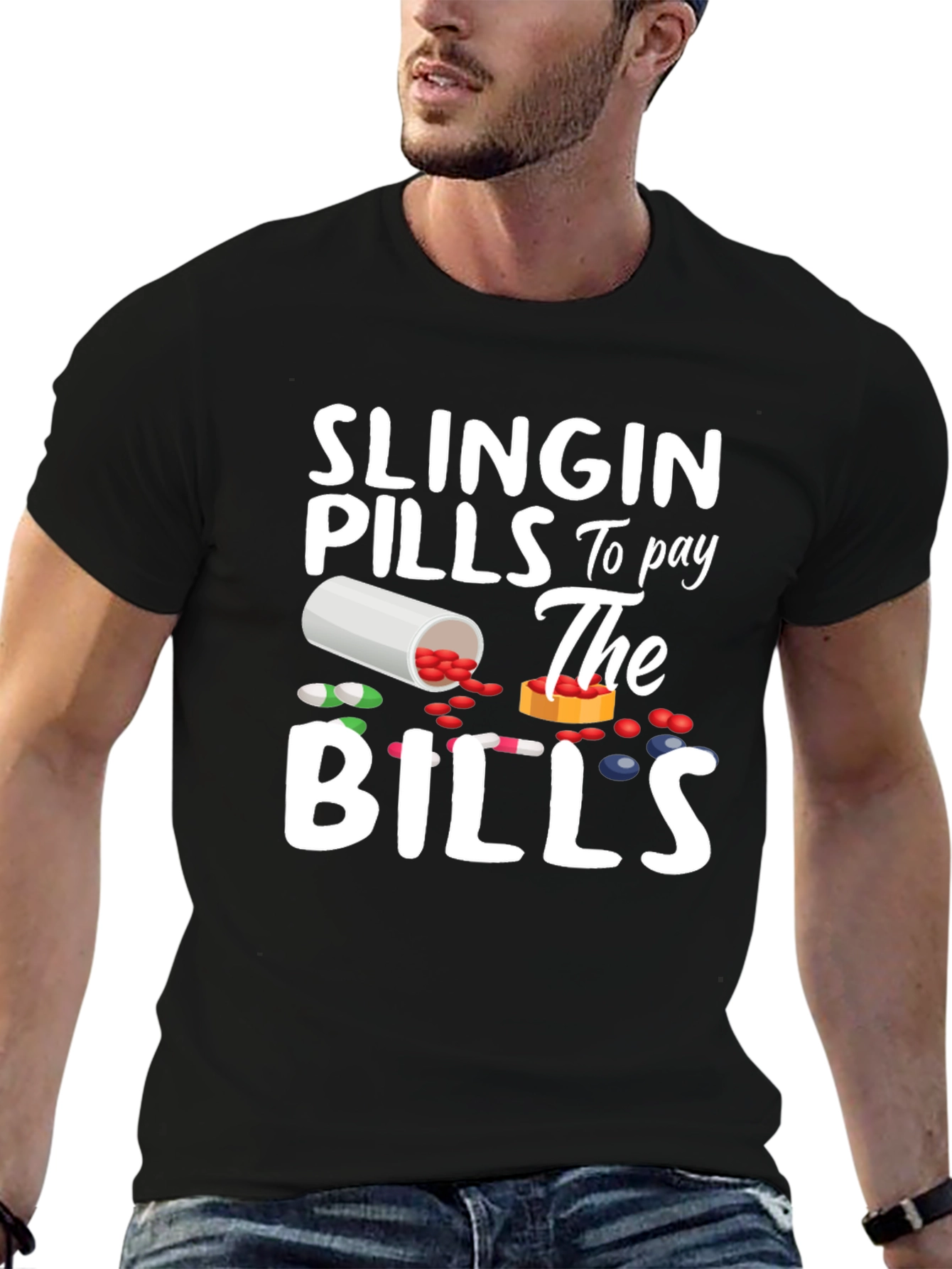 Slingin Pills T-Shirt - Funny Pharmacy Tee