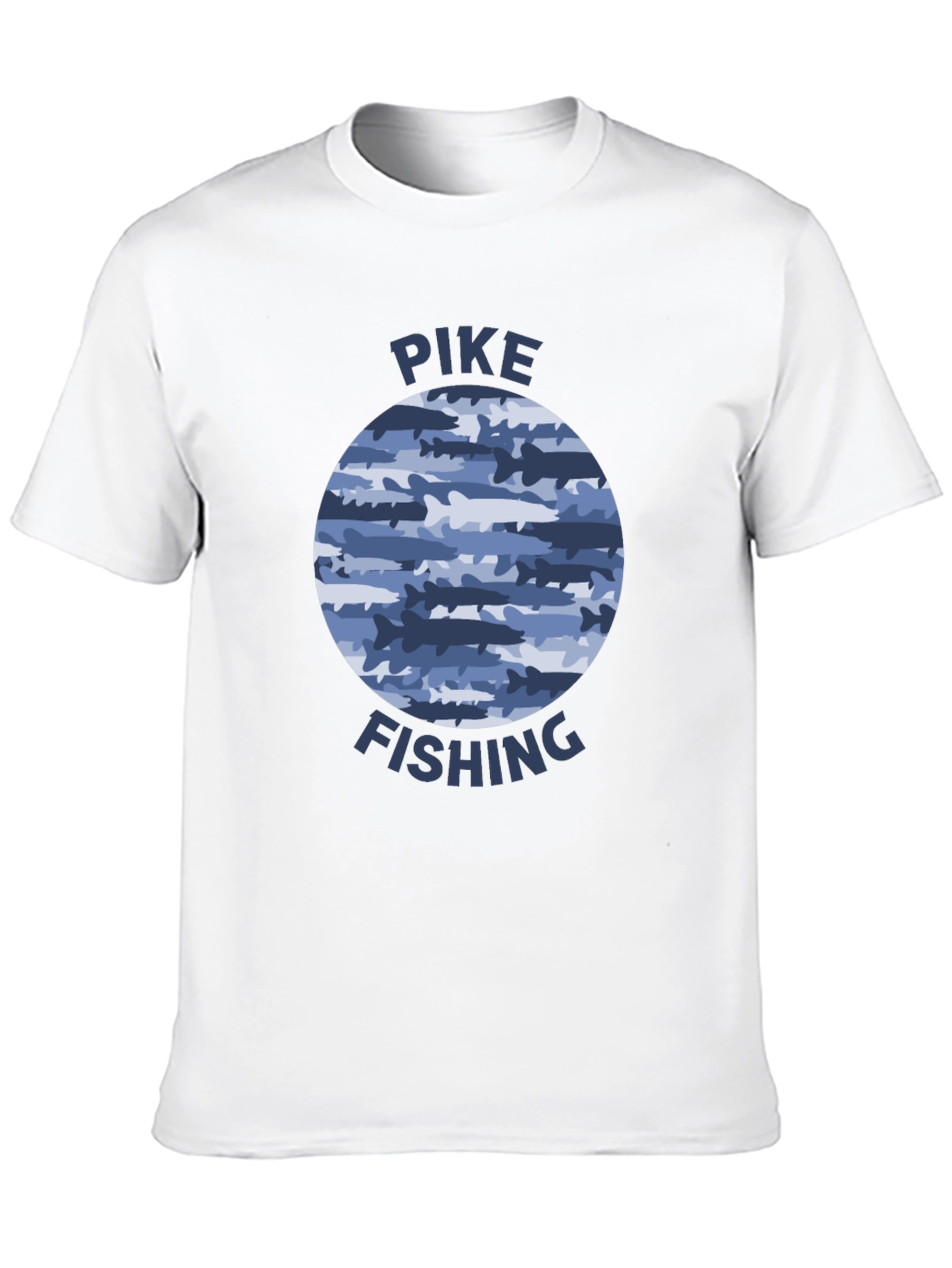 Pike Fishing T-Shirt - Camo Fish Design