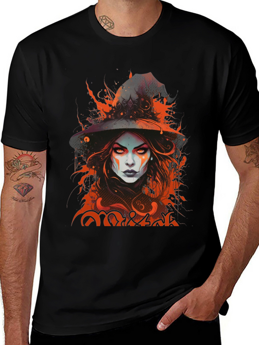 Witch Graphic Tee - Halloween Fashion