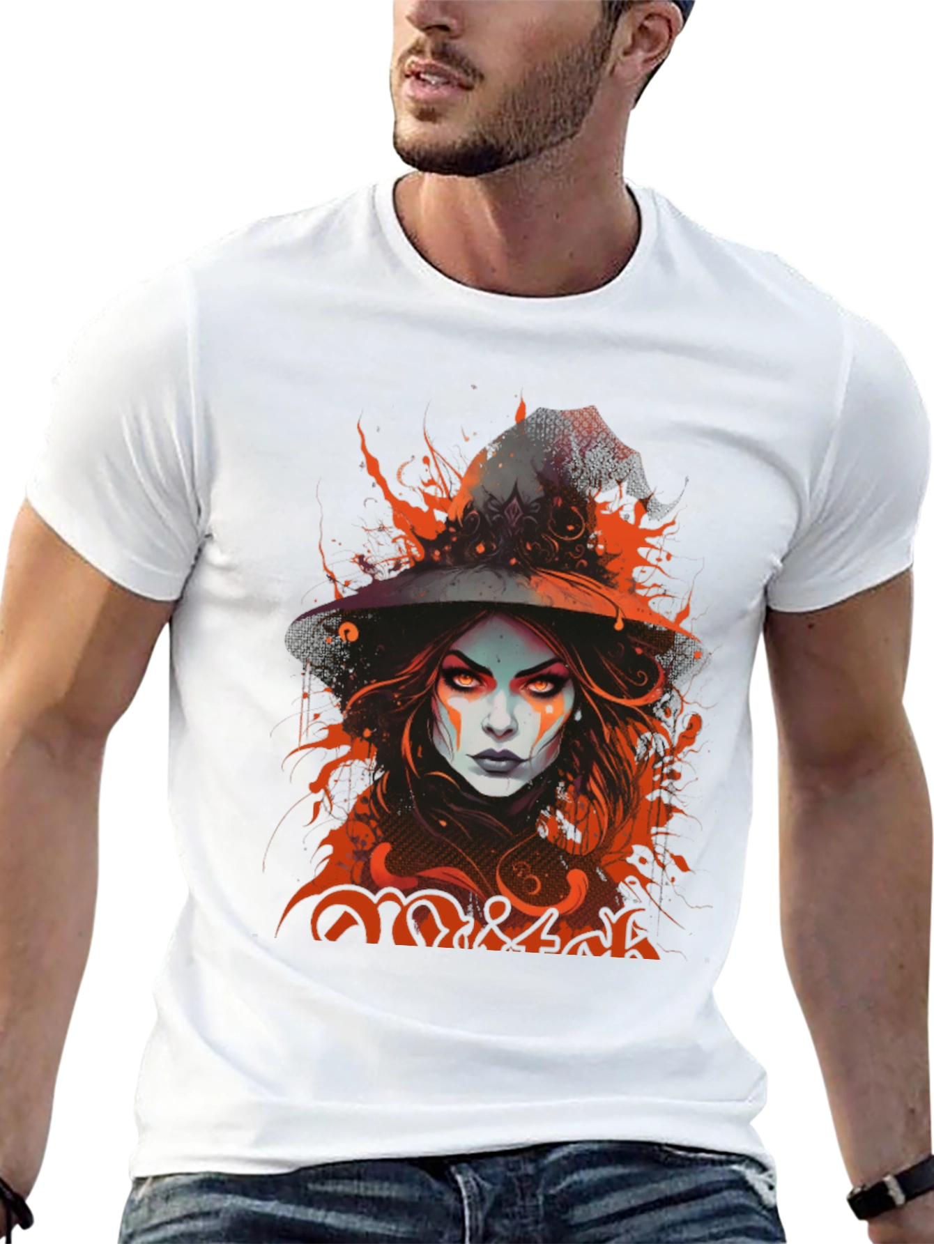 Witch Graphic Tee - Halloween Fashion
