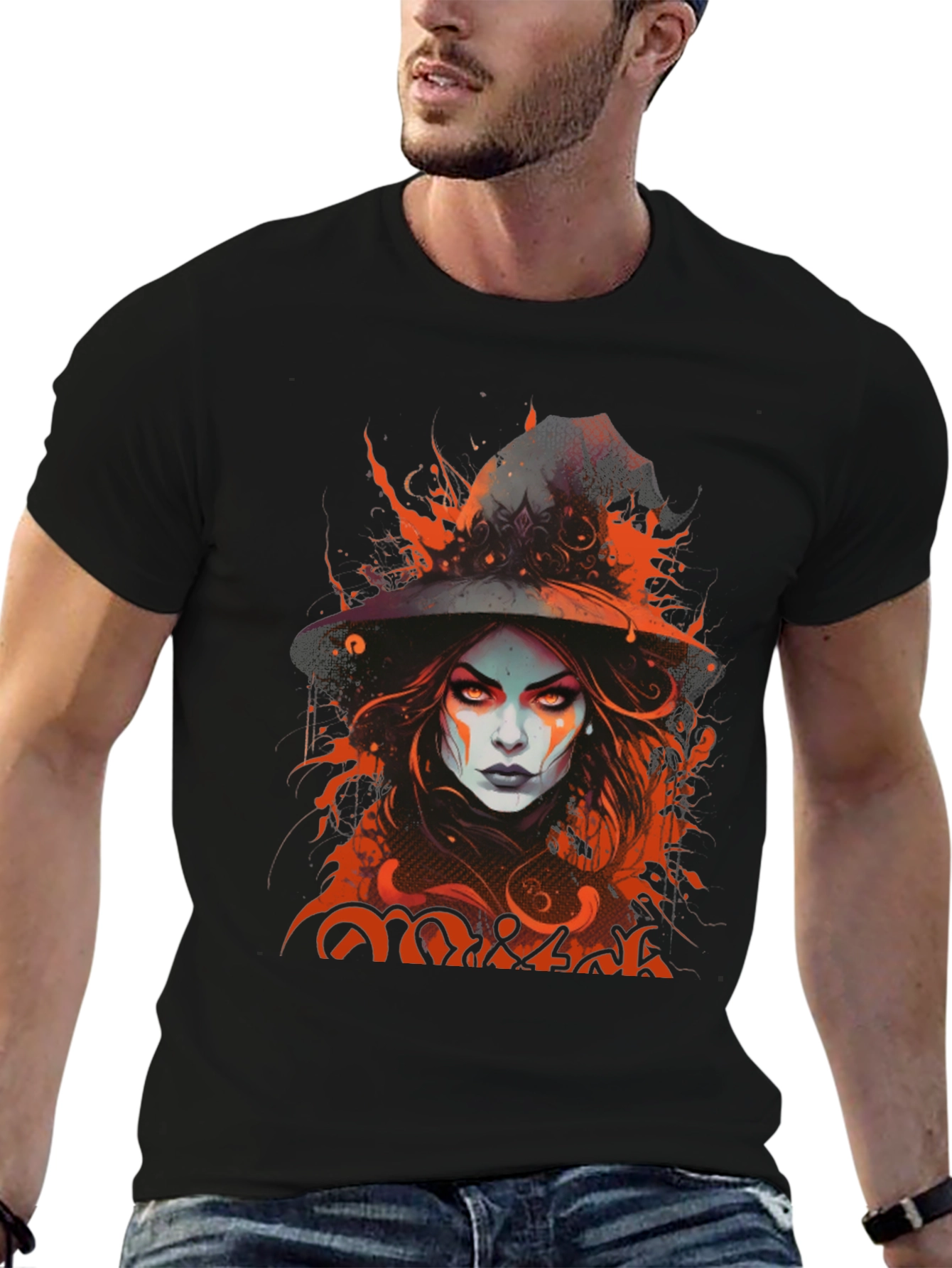 Witch Graphic Tee - Halloween Fashion