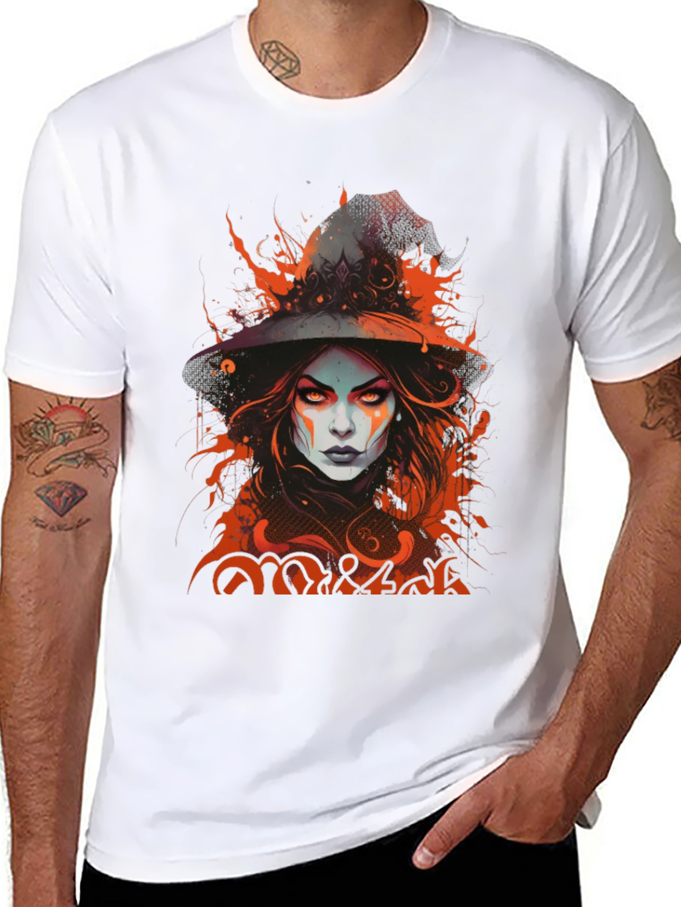 Witch Graphic Tee - Halloween Fashion