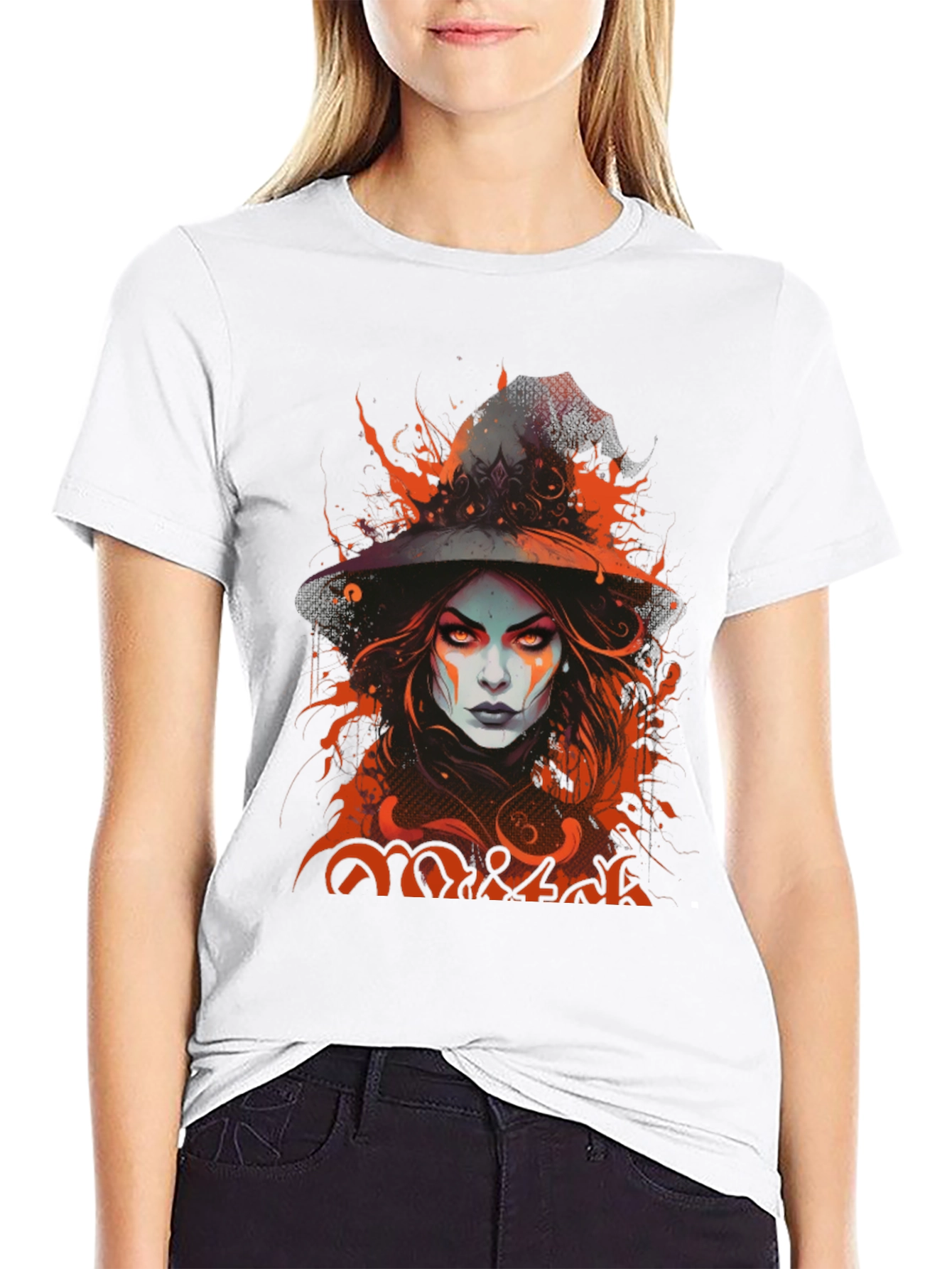 Witch Graphic Tee - Halloween Fashion