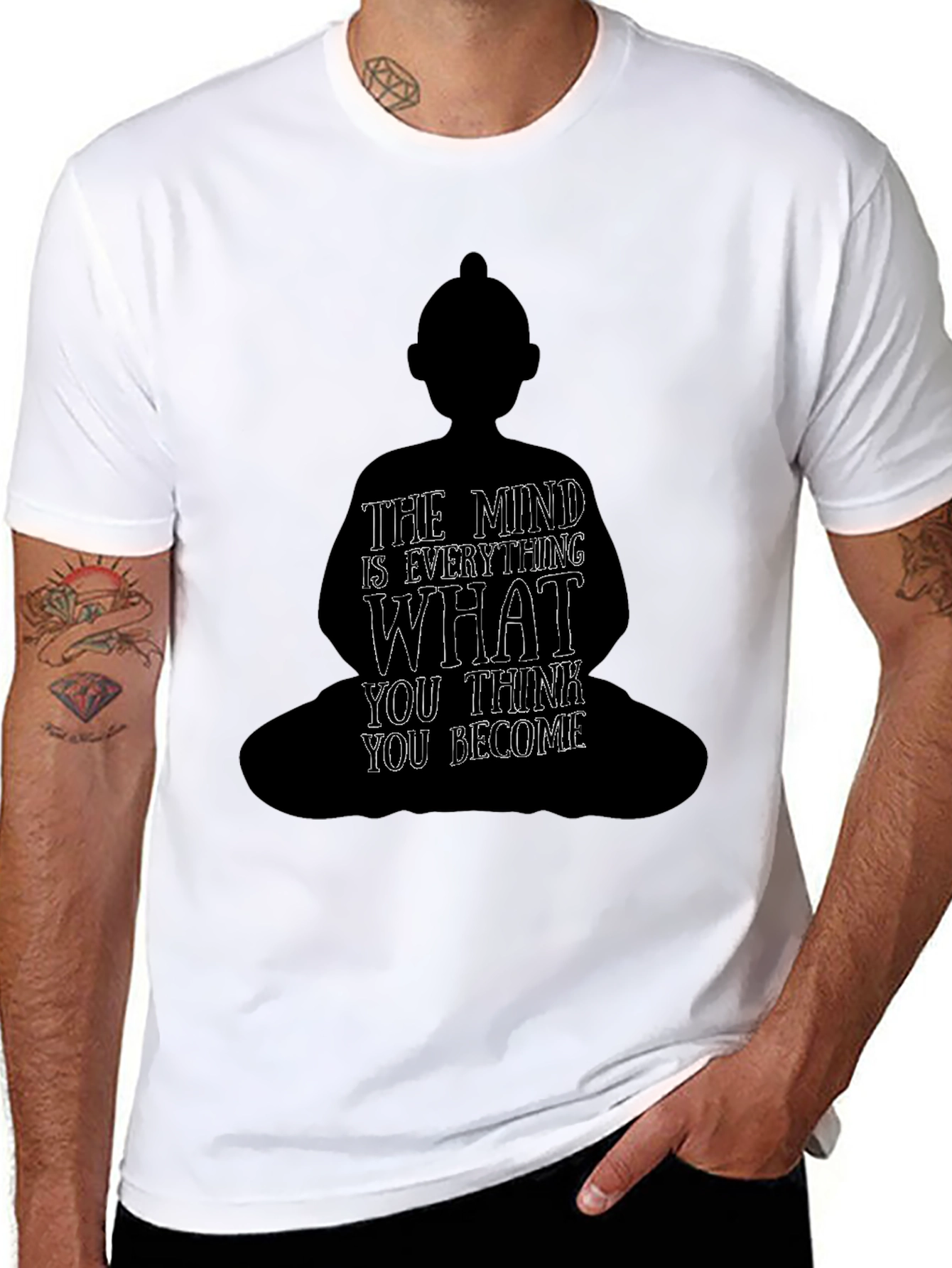 Buddha Mind Quote Graphic T-Shirt - Unisex
