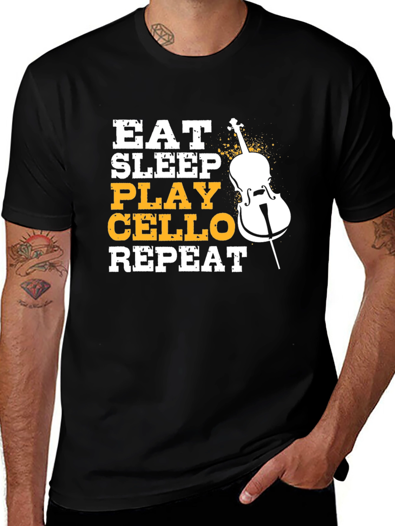 Eat Sleep Play Cello Repeat Musician T-Shirt