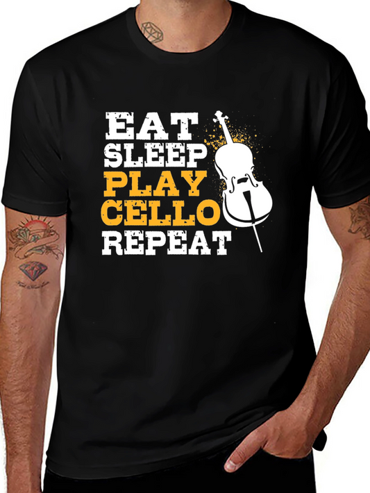 Eat Sleep Play Cello Repeat Musician T-Shirt