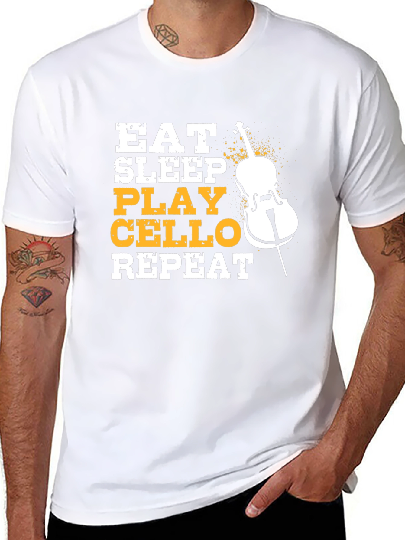 Eat Sleep Play Cello Repeat Musician T-Shirt