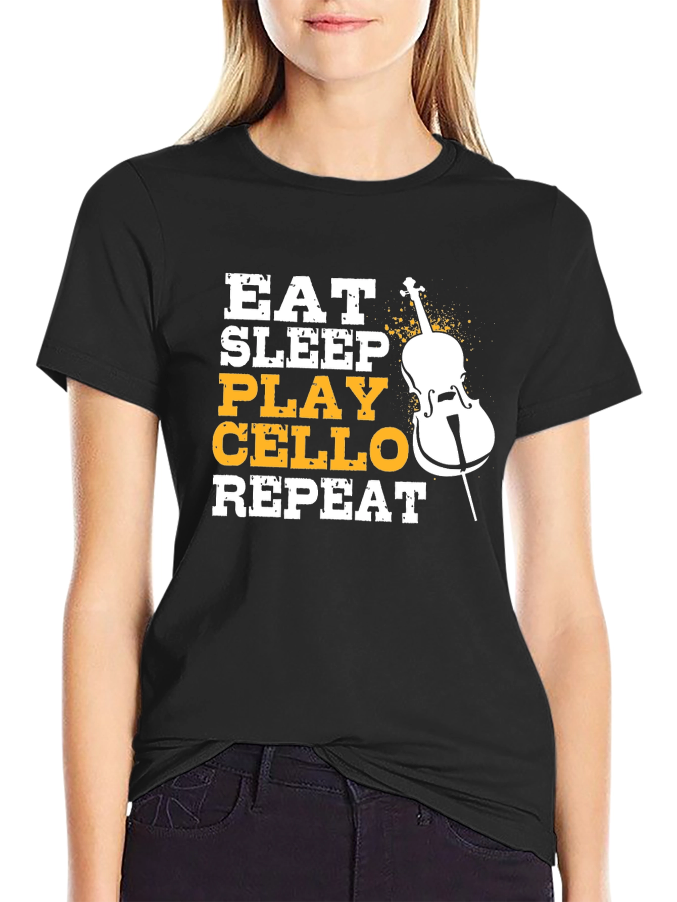 Eat Sleep Play Cello Repeat Musician T-Shirt