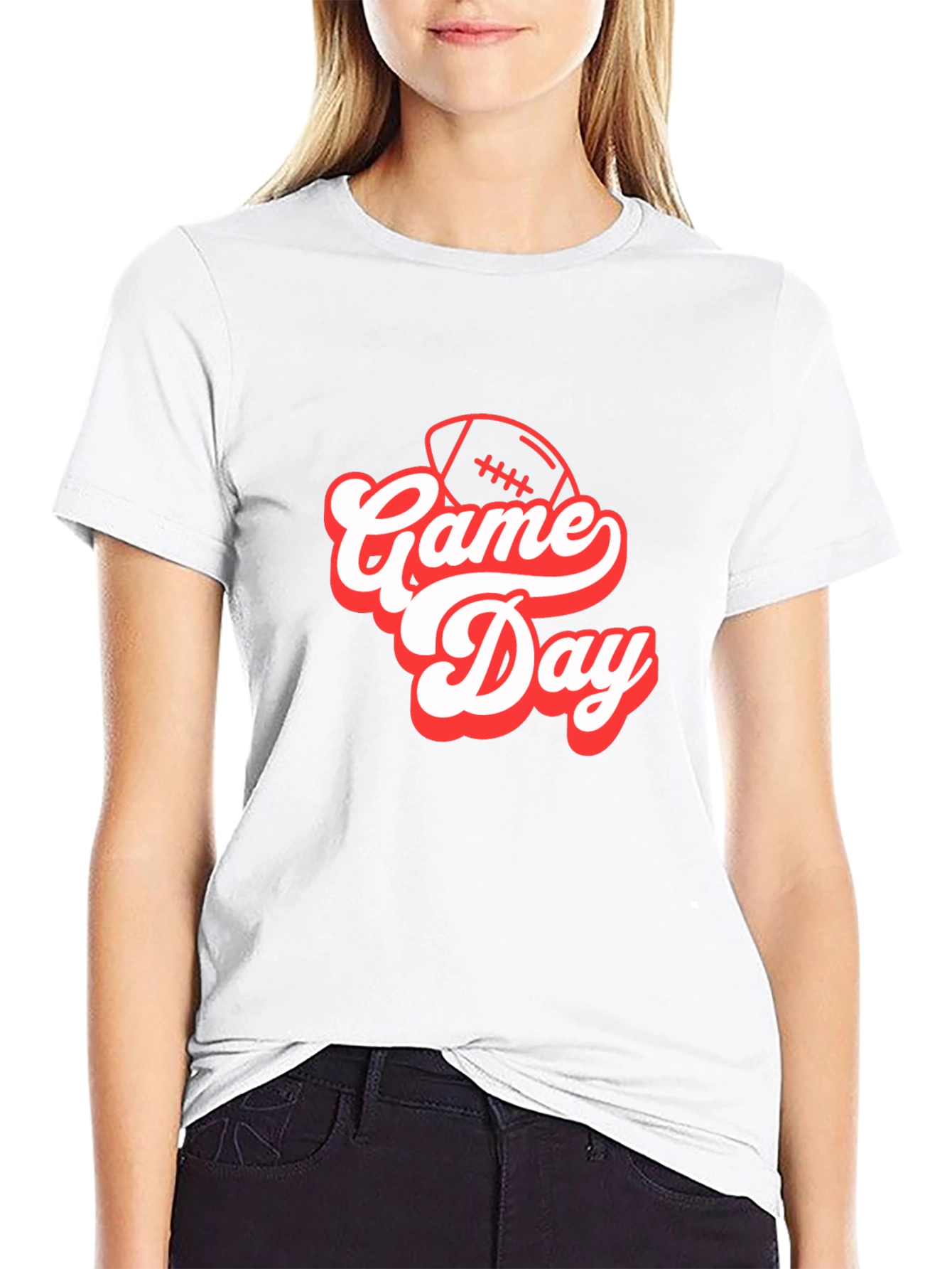 Game Day Football T-Shirt - Black