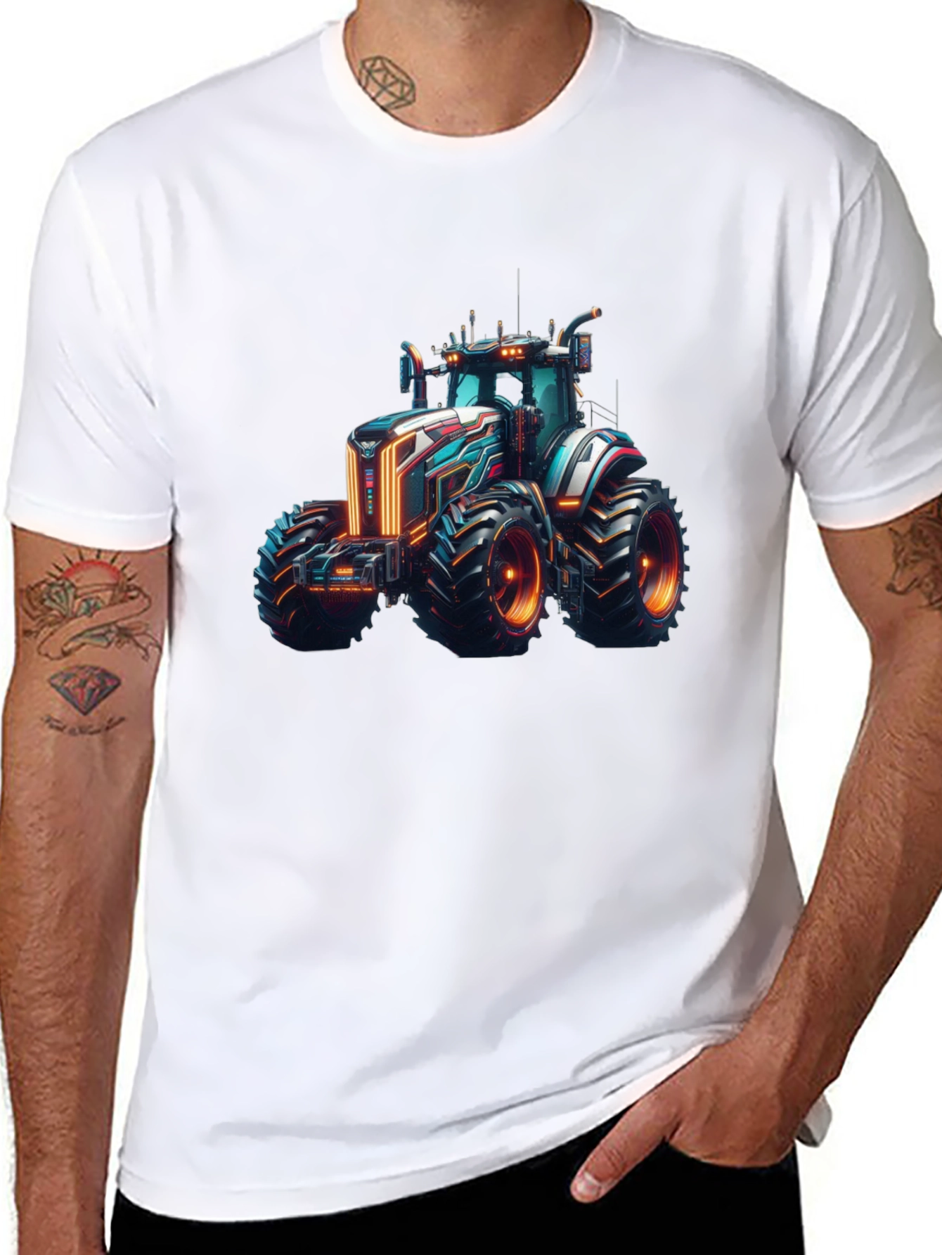 Futuristic Tractor Graphic Tee