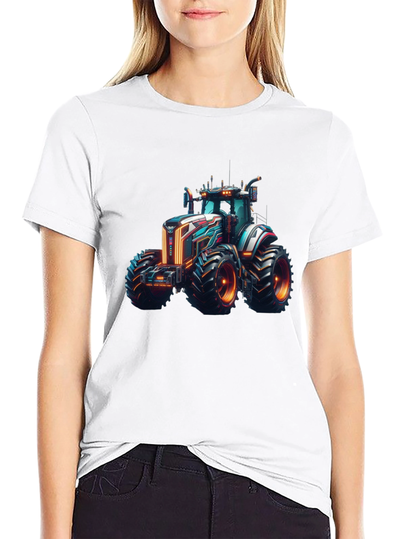 Futuristic Tractor Graphic Tee
