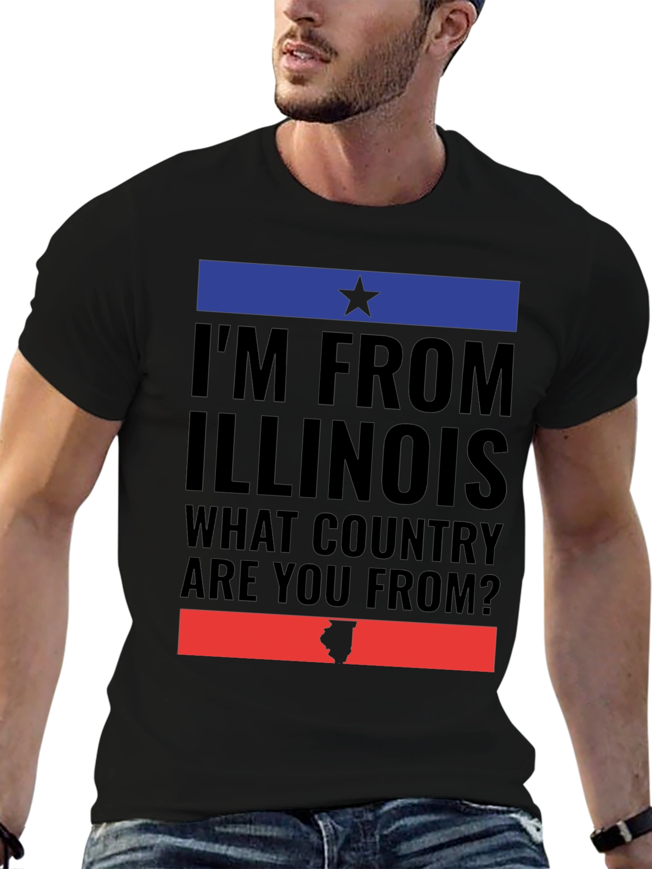 Im From Illinois T-Shirt Funny State Pride Tee
