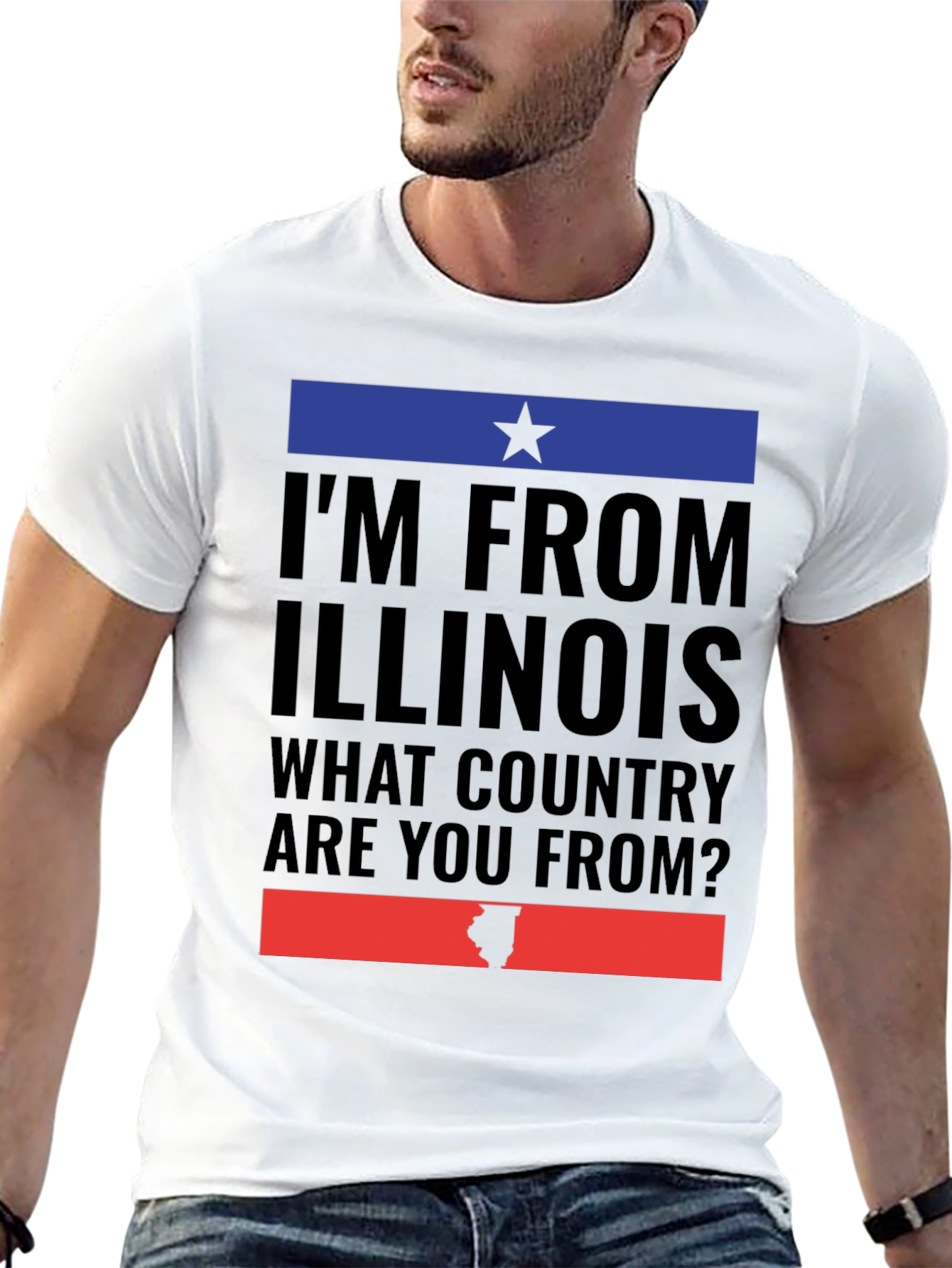 Im From Illinois T-Shirt Funny State Pride Tee