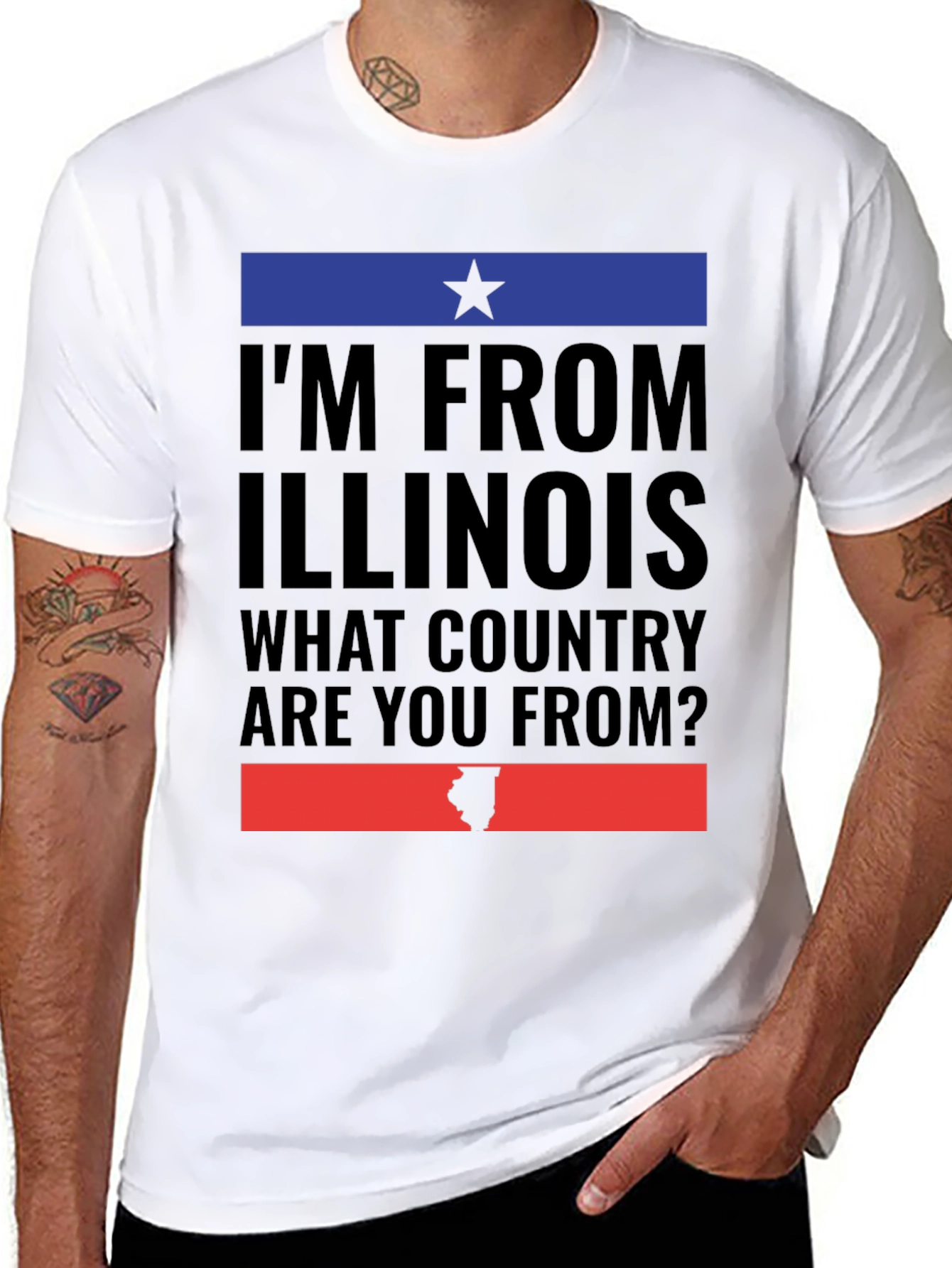 Im From Illinois T-Shirt Funny State Pride Tee