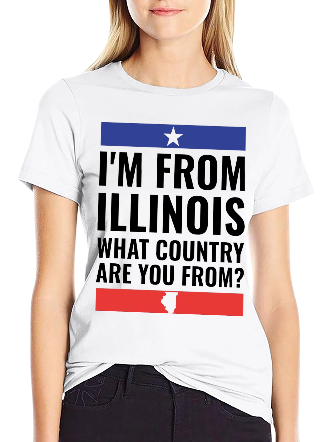 Im From Illinois T-Shirt Funny State Pride Tee