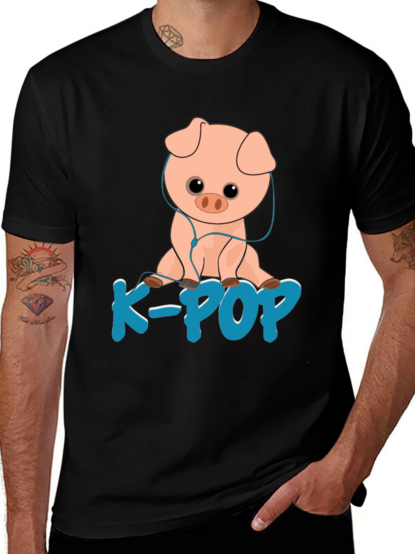 K-Pop Pig T-Shirt - Cute Cartoon Animal Tee