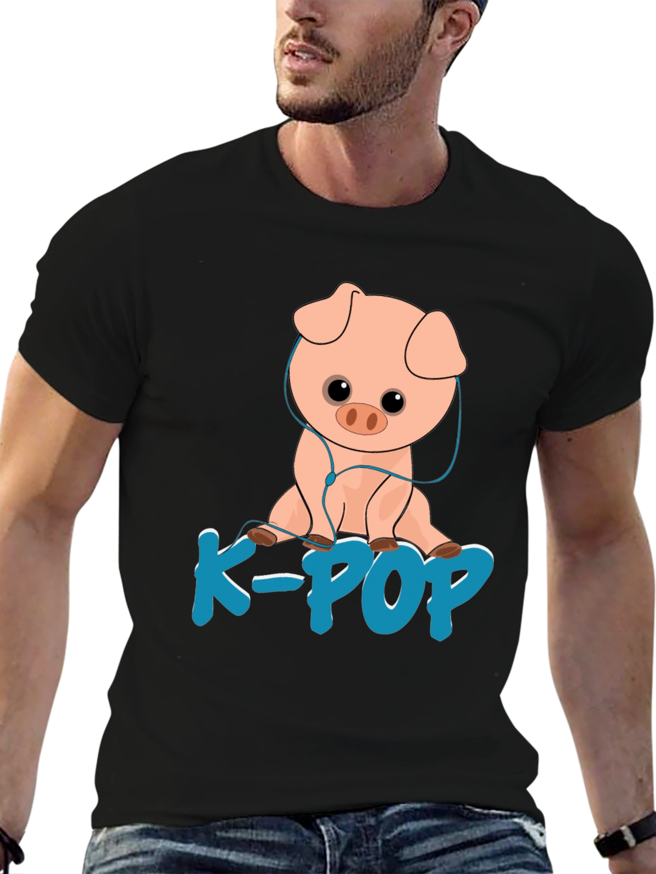K-Pop Pig T-Shirt - Cute Cartoon Animal Tee